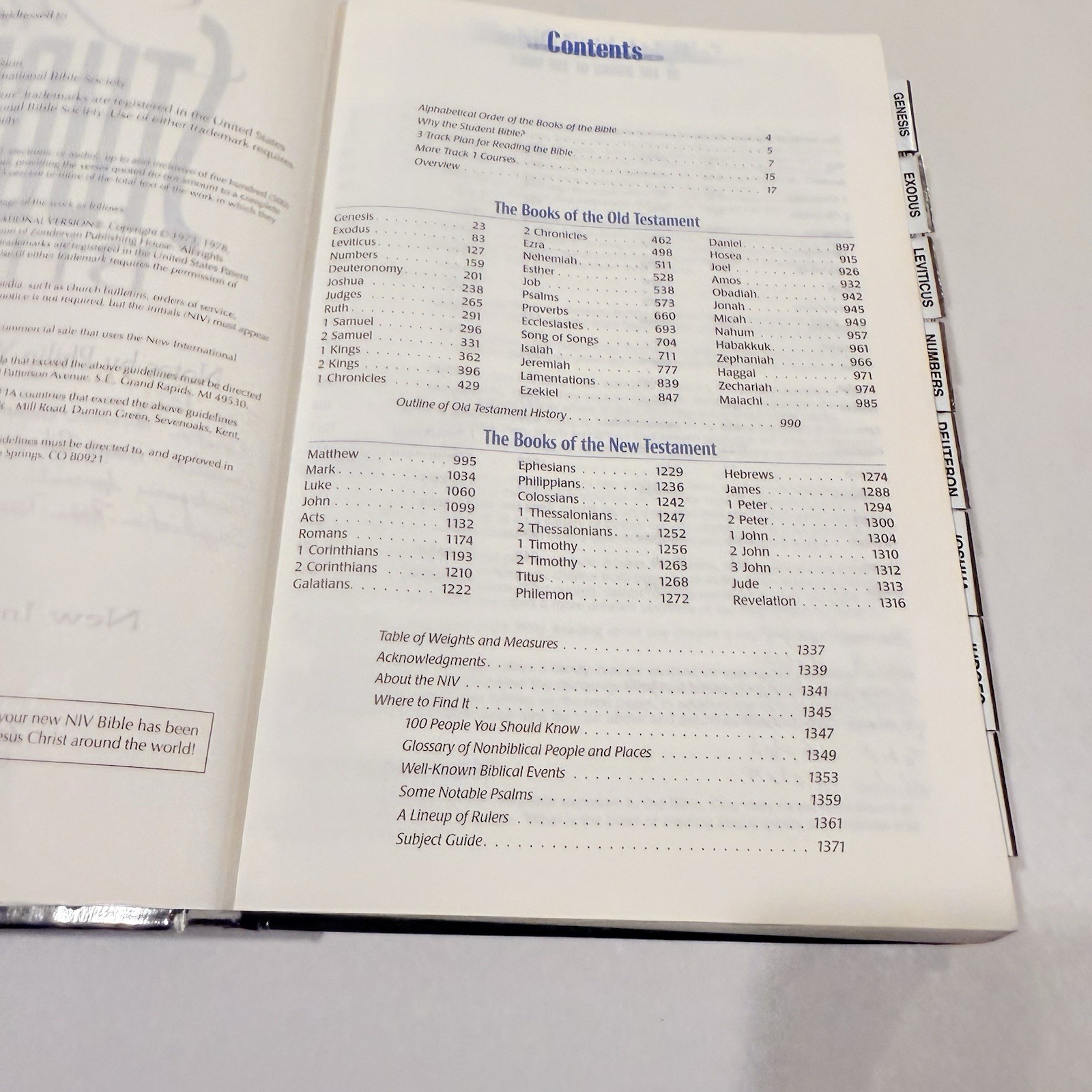 The Student Bible (New International Version) Zondervan, 1986
