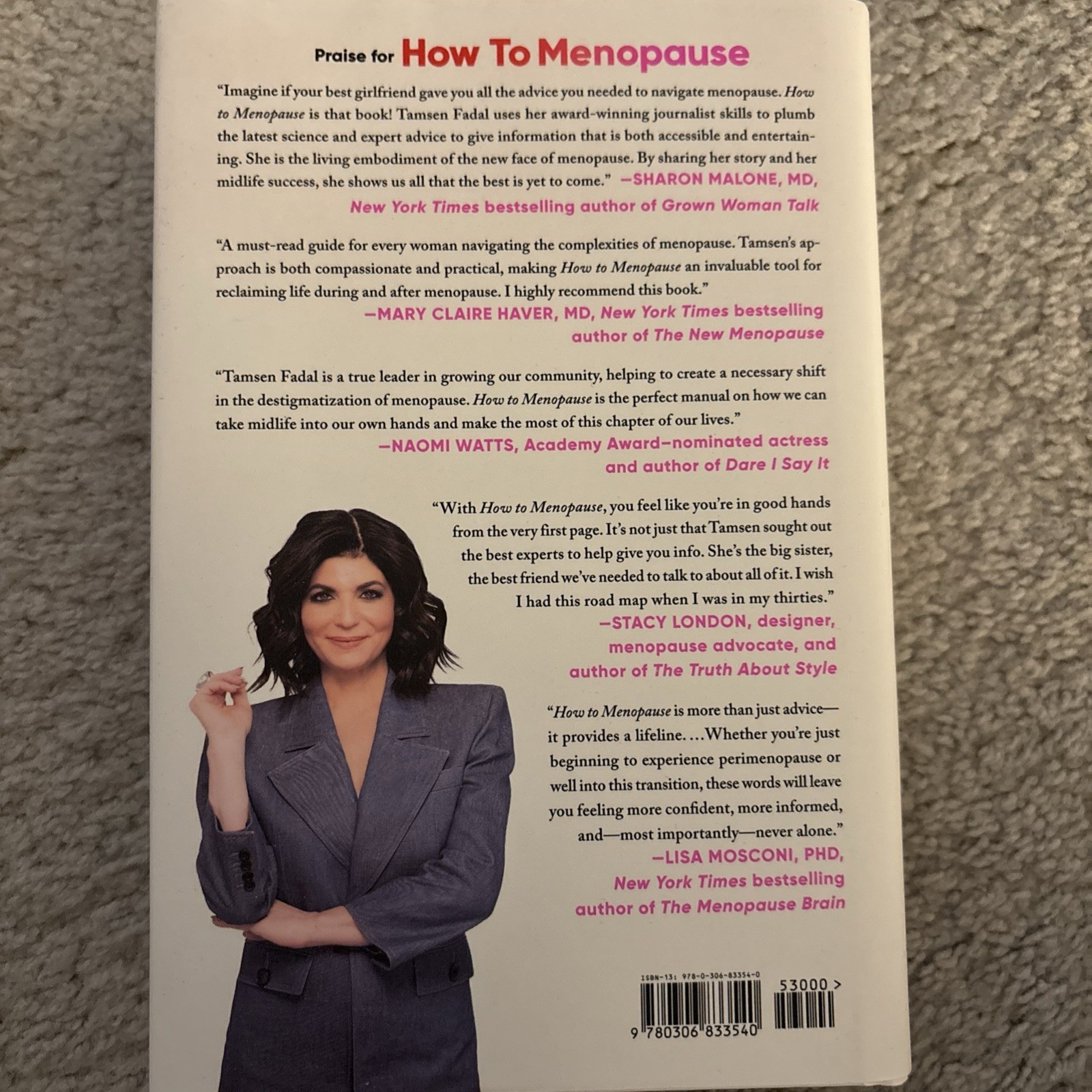 How To Menopause by Tamsen Fadal Hardcover Women’s Health Menopause Book