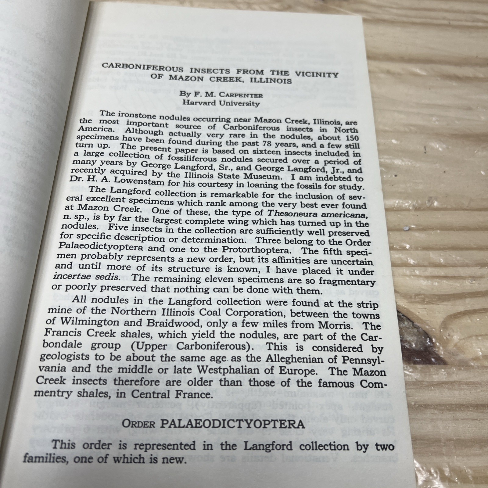Coal Age Fossils From Mazon Creek Scientific Papers Vol III 1979 Illinois