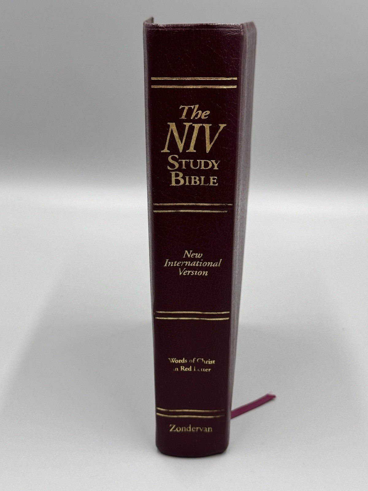 NIV Study Bible 1995 Red Letter Burgundy International Version Zondervan