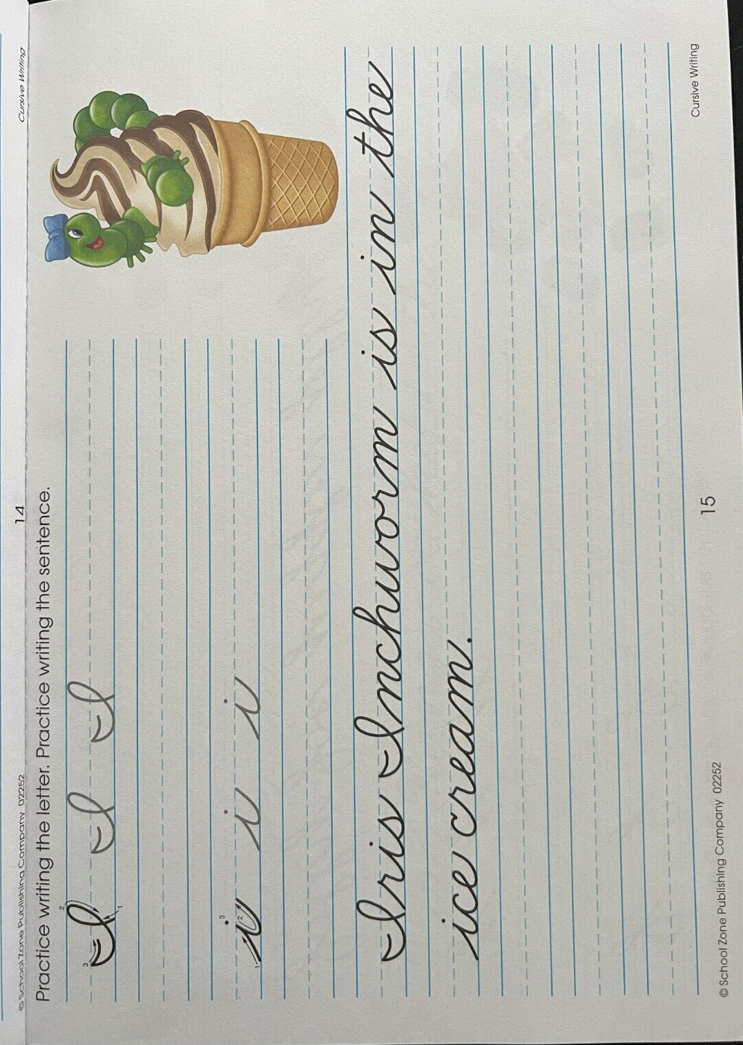Beginning cursive writing practice handwriting book workbooks for Kids Grade 3 4