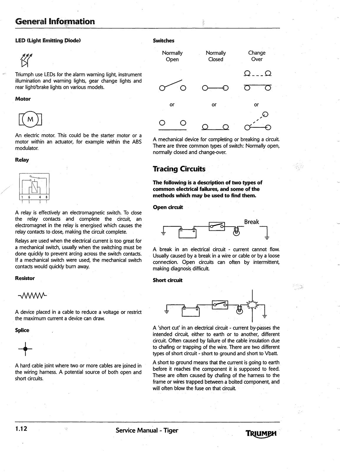 TRIUMPH Tiger 1050 Workshop Manual 2006, DOUBLE BINDING – PROTECTIVE COVERS