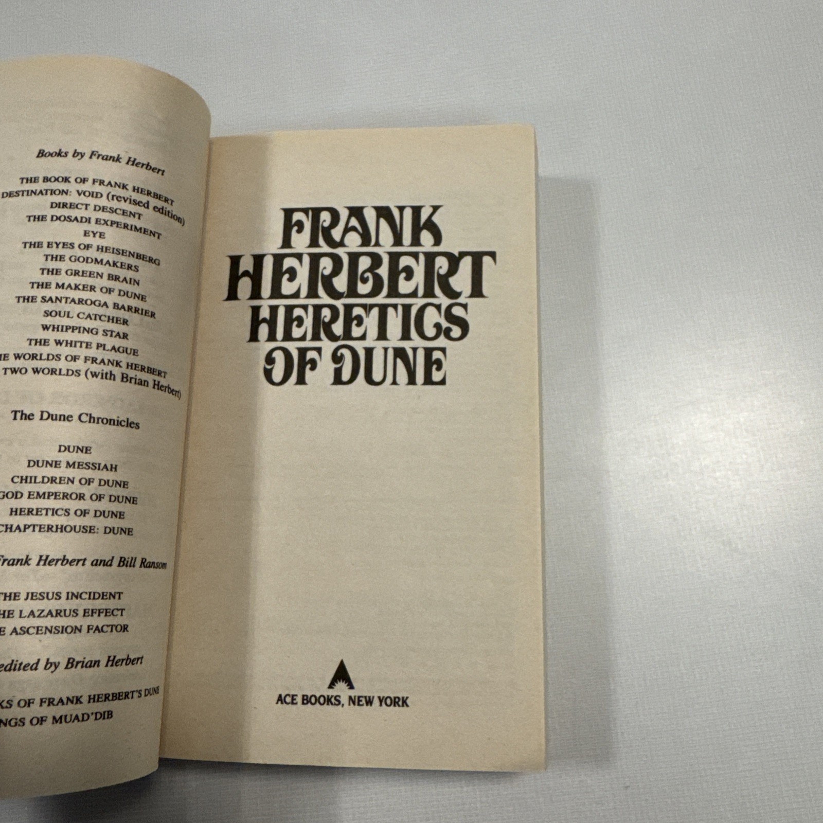 Complete DUNE Original Ace Series By Frank Herbert Books #1-6 Lot Paperback Set