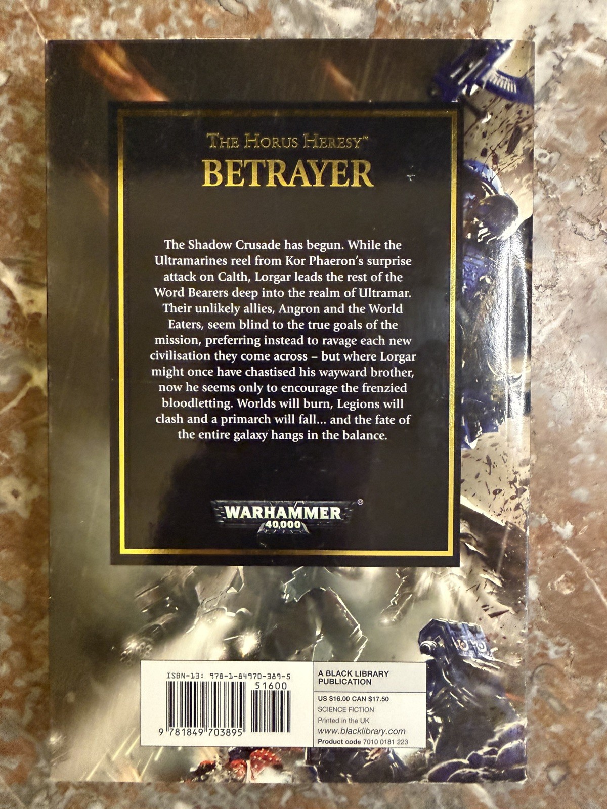Warhammer 40K The Horus Heresy Betrayer Aaron Dembski-Bowden Trade Paperback