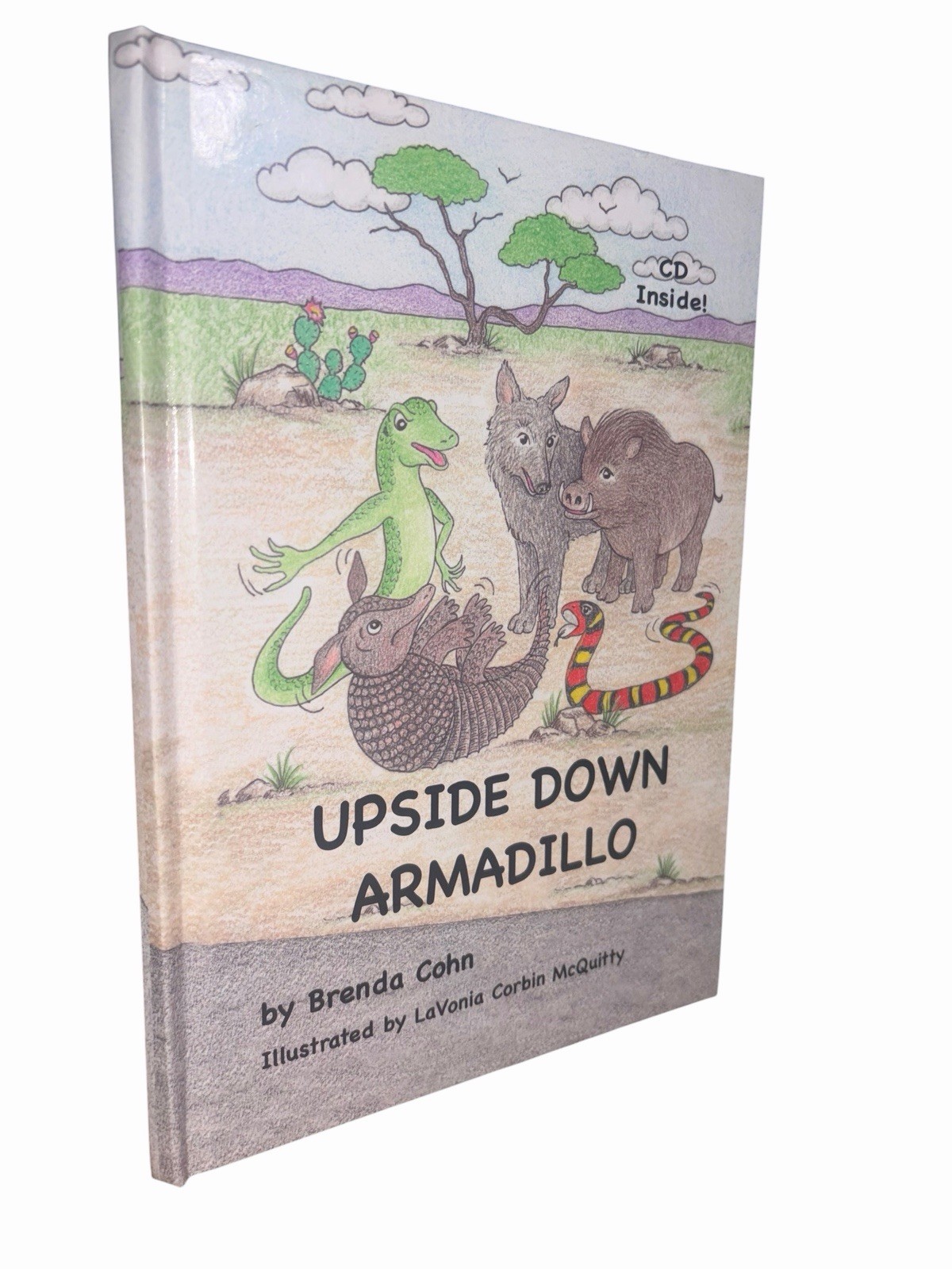 Upside Down Armadillo Signed Brenda Cohn 2013 HC w CD Lavonia McQuitty ~ NEW