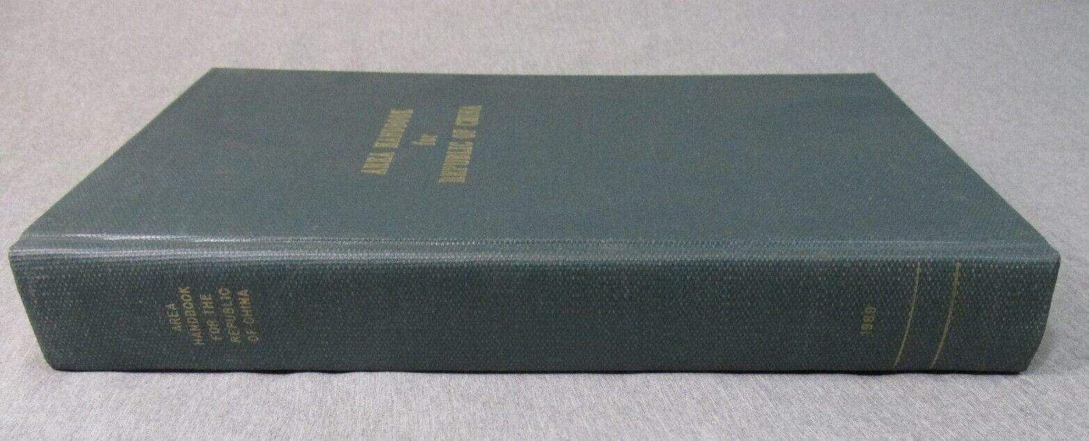 AREA HANDBOOK FOR REPUBLIC OF CHINA 1969 DA PAM 550-63 Hardback