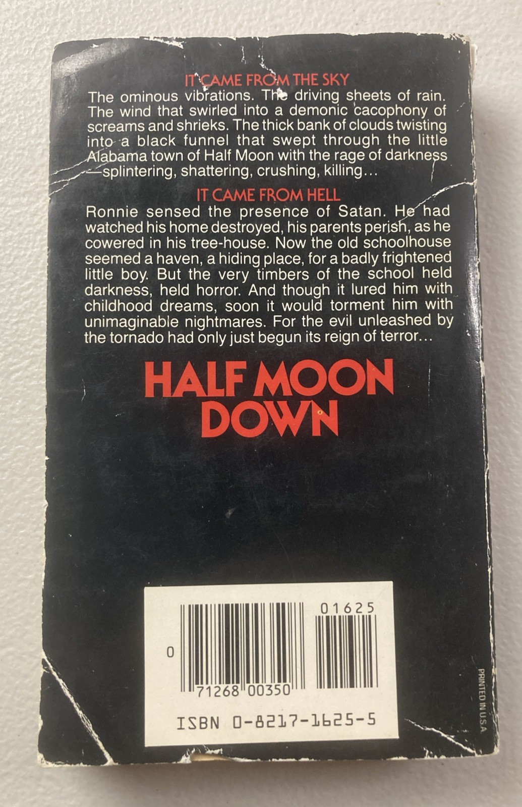 Half Moon Down by Stephen Gresham (Paperback, Zebra Horror, 1985 First Printing)