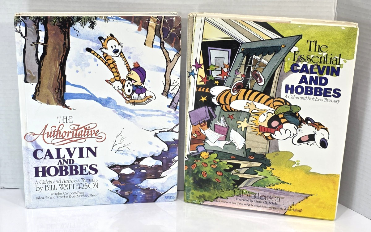 Lot of 2 Calvin and Hobbes Hardcover Books Bill Watterson