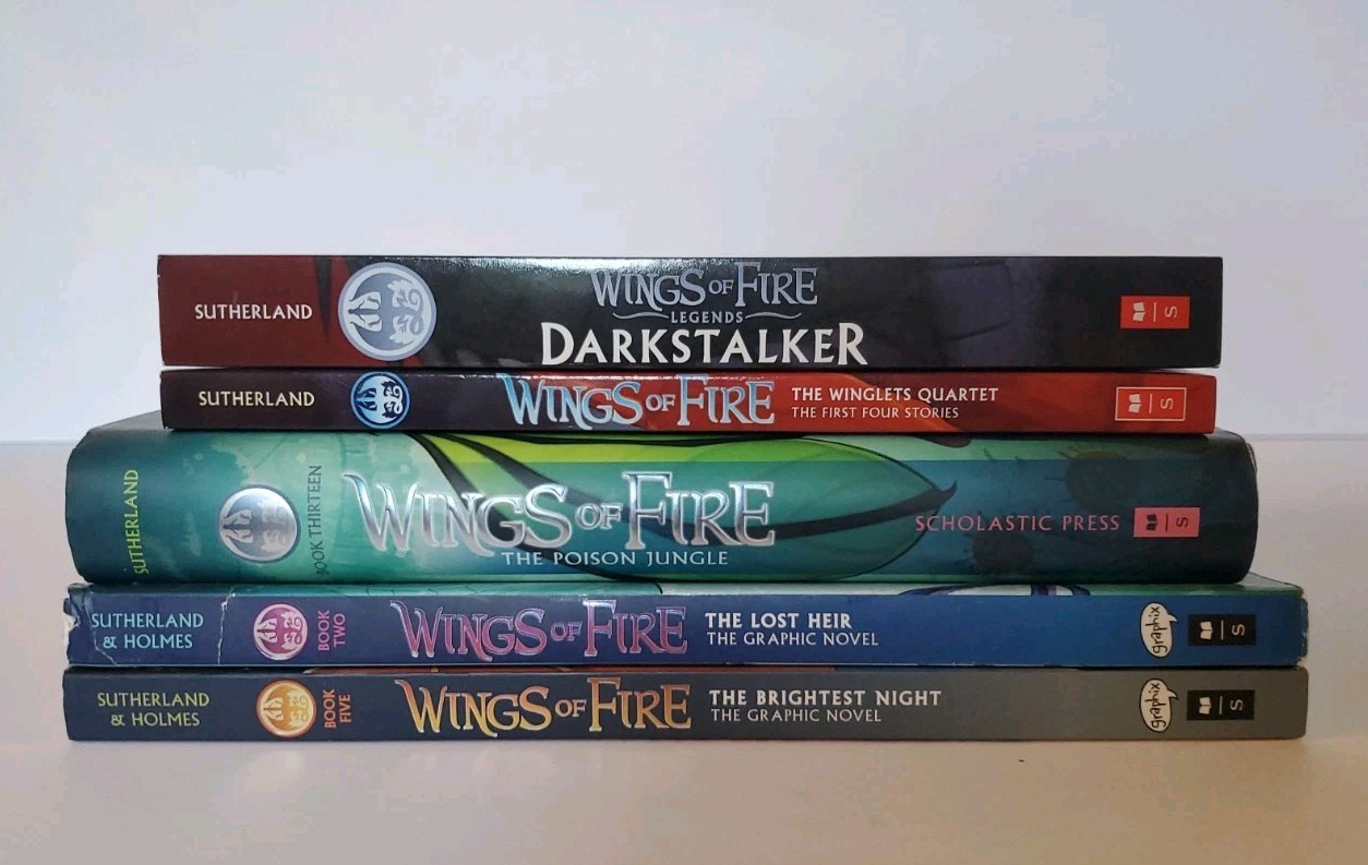 Wings of Fire Graphic Novels 5 Books Lot Tui T Sutherland 1 Hardcover 4 PB