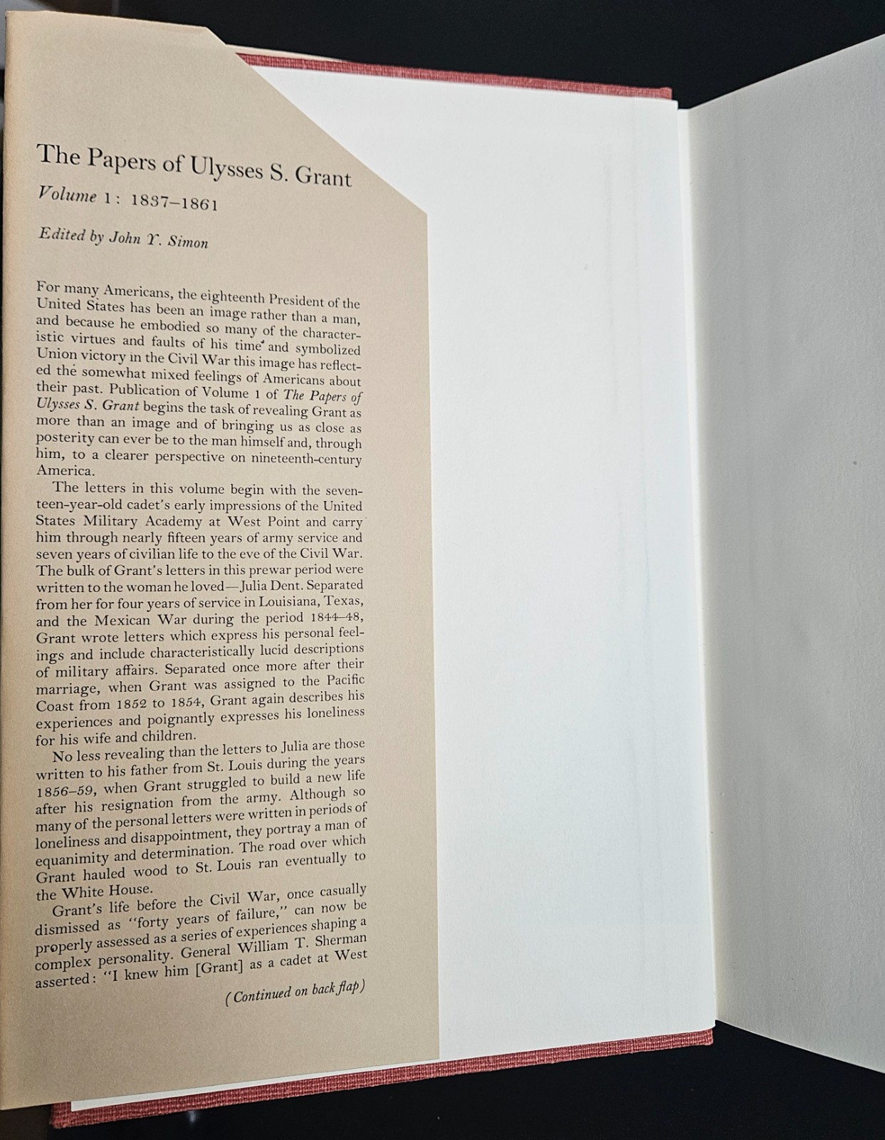 The Papers of Ulysses S. Grant vol. 1 (1837 – 1861) – 1967, HC