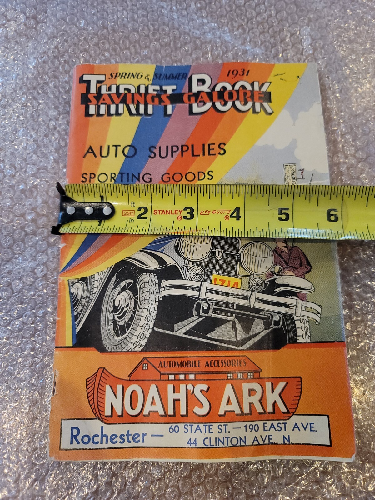 Thrift book, savings galore, Rochester NY 1931 Noah’s Ark,