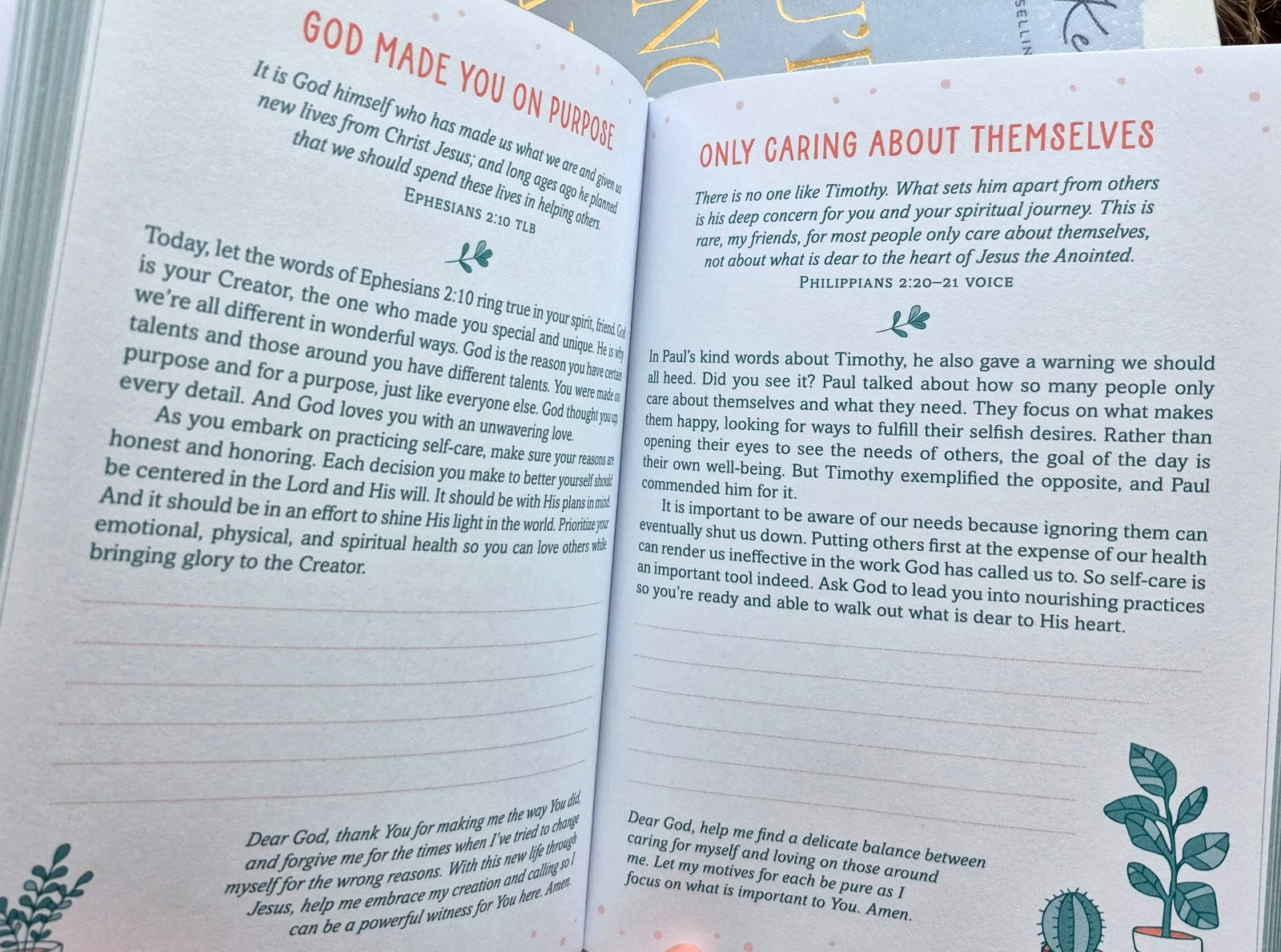 THE SELF-CARE DEVOTIONAL JOURNAL : 180 Days of Calming Comfort (Paperback, NEW)