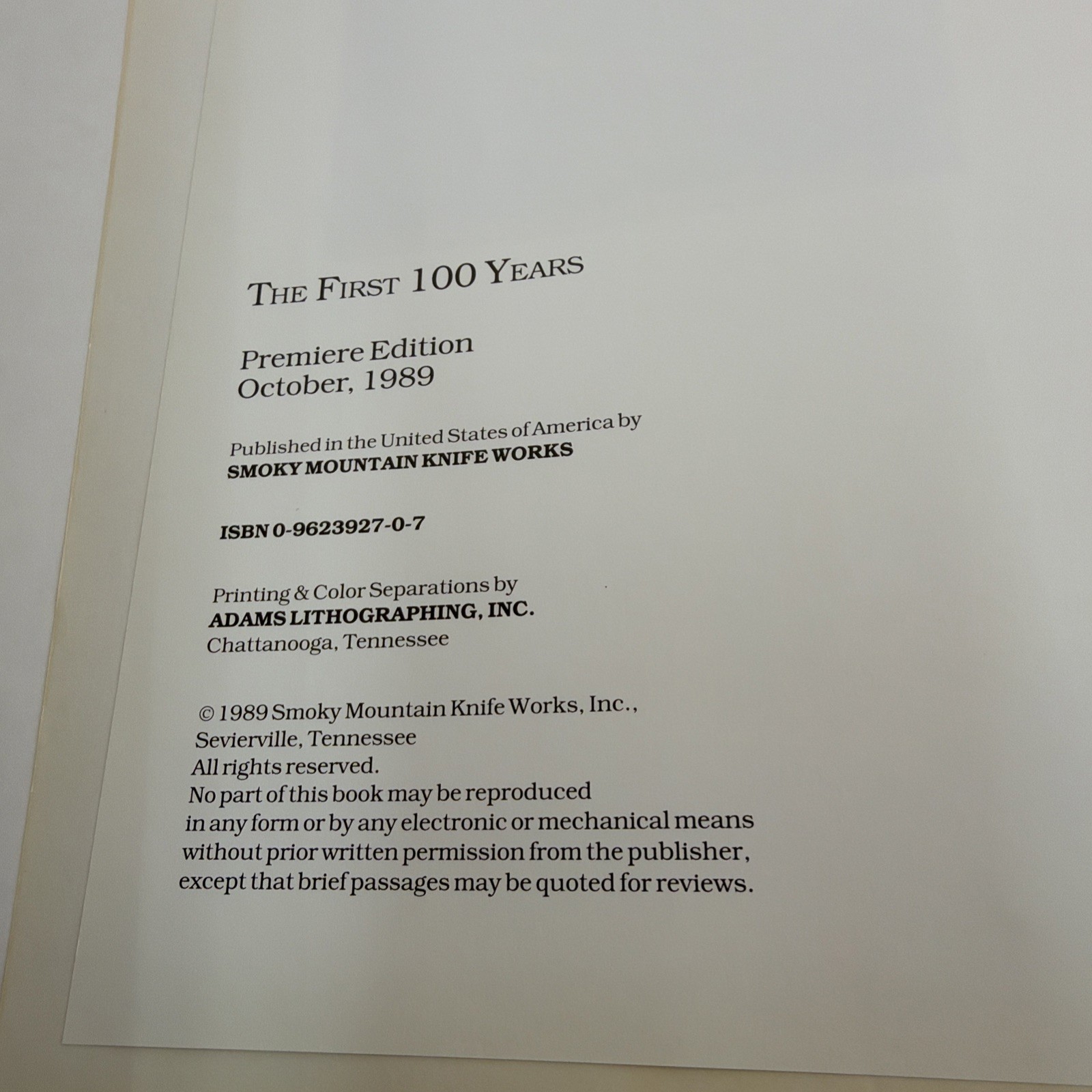 Case Knives First 100 Years Pictorial Historical Review of W.R. Case & Sons Book