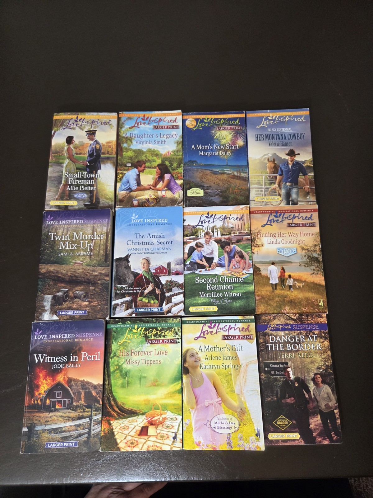 Love Inspired books larger print LOT OF 12 Paperbacks christian romance