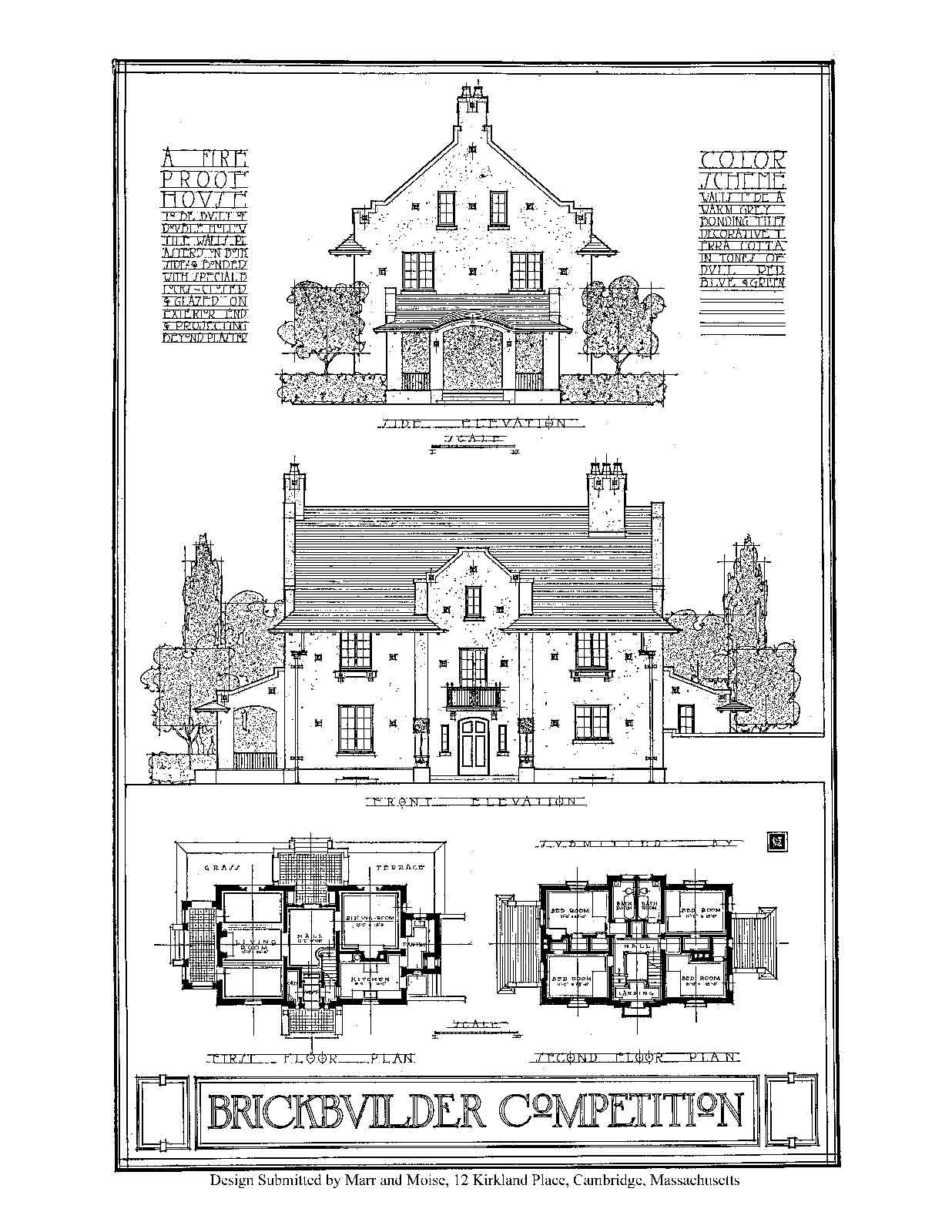 House Design Competitions, Book 2 Drawings – Natco- A Book of House Designs 1910