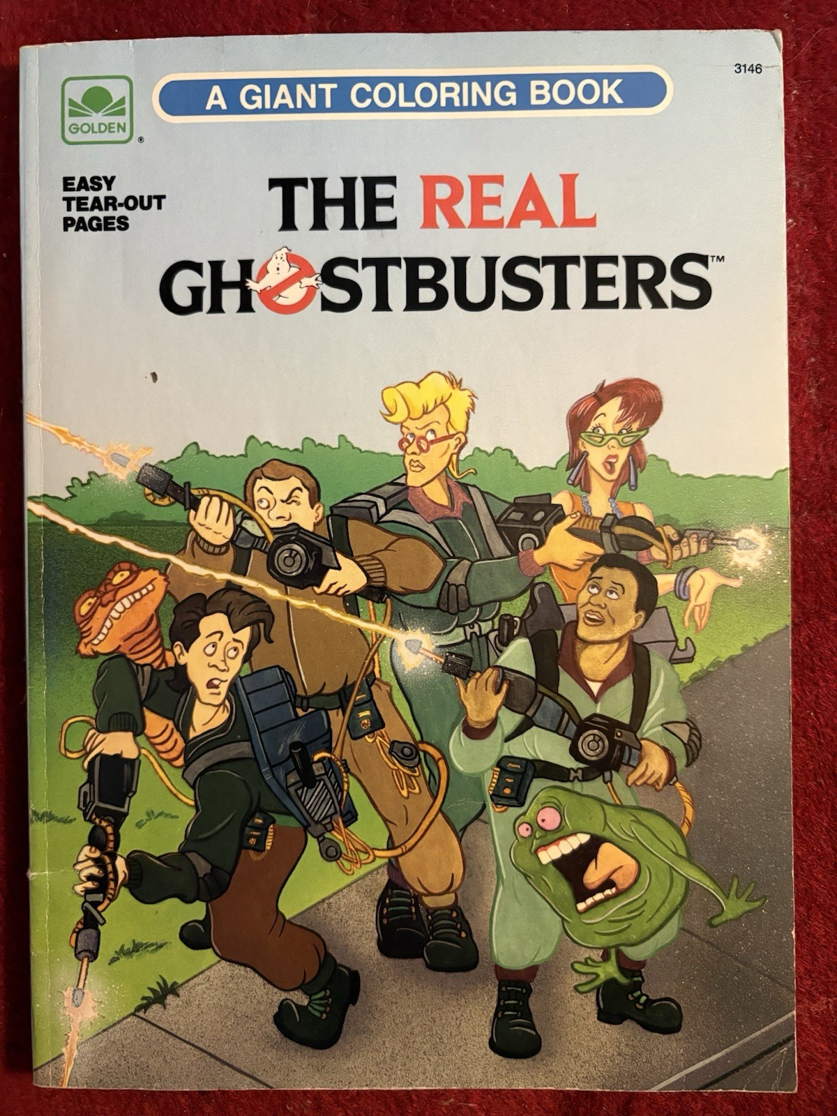 The Real Ghostbusters Giant Coloring Book Golden 1989 Vintage uncolored