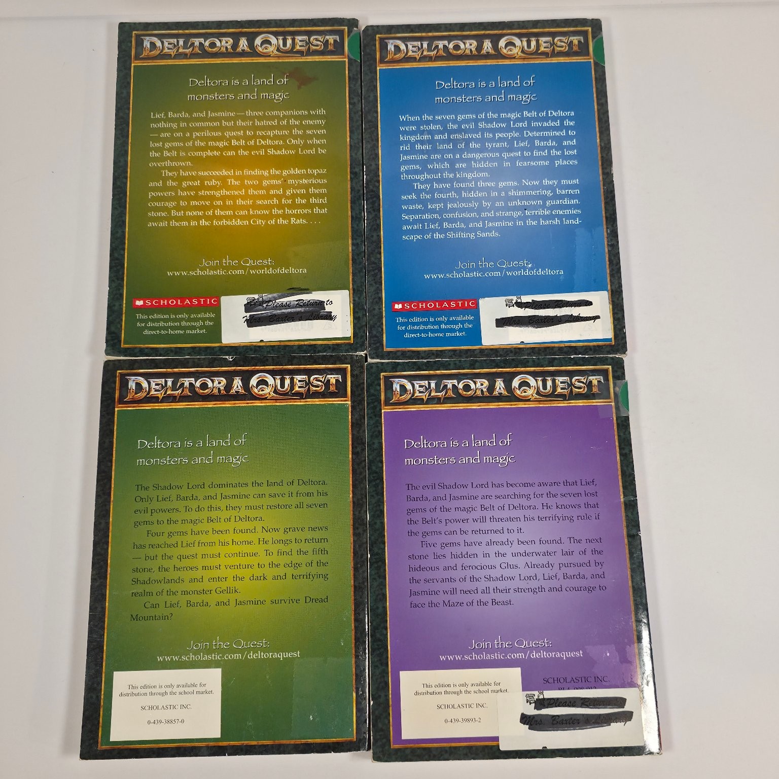 Deltora Quest Emily Rodda 2000-2006 First Editions Scholastic Set Books 3-6