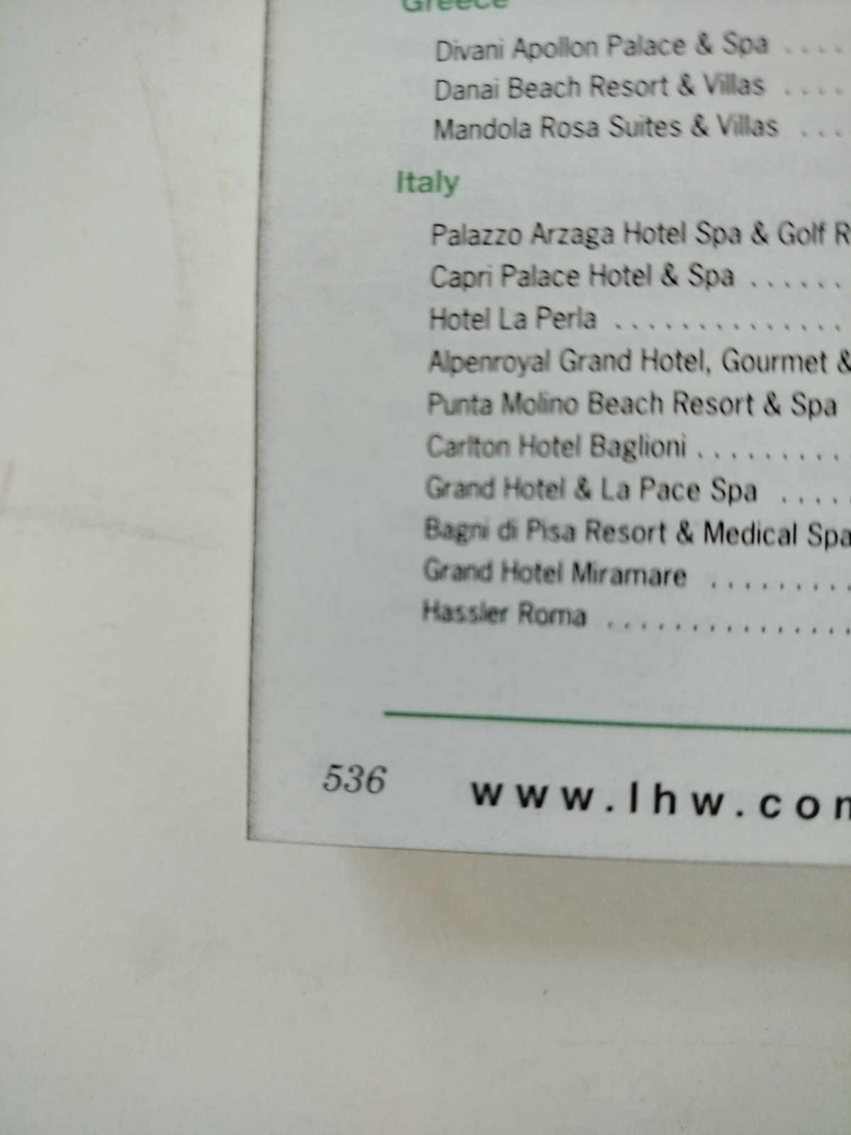 THE LEADING HOTELS OF THE WORLD BOOK 2011 LEADERS CLUB ~LUXURY TRAVEL -500 Pages