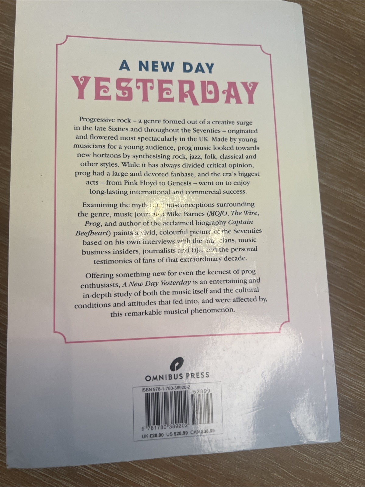 A New Day Yesterday by Mike Barnes 2020 Omnibus Press Trade Paperback