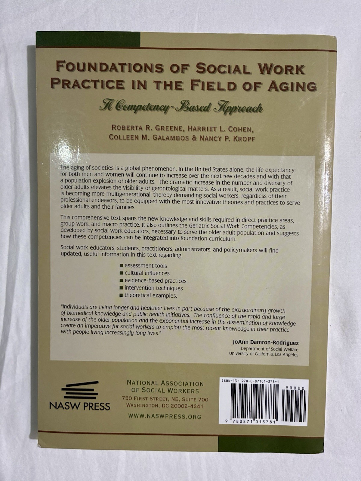 Foundations of Social Work Practice in the Field of Aging (Competency-Based)