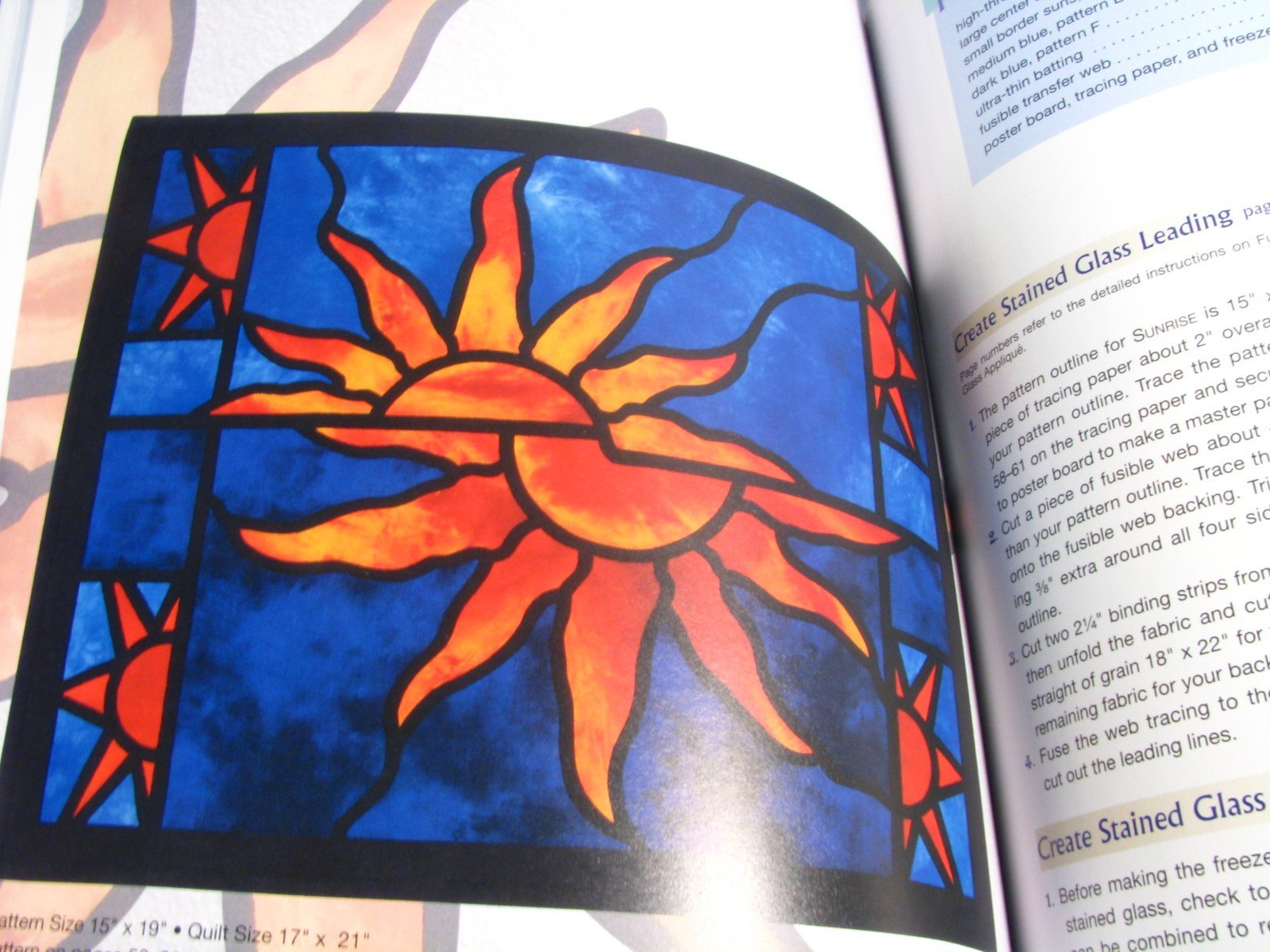 Stained Glass Quilt Applique Pattern Book The Simple Fused Way Paperback Ex Cond