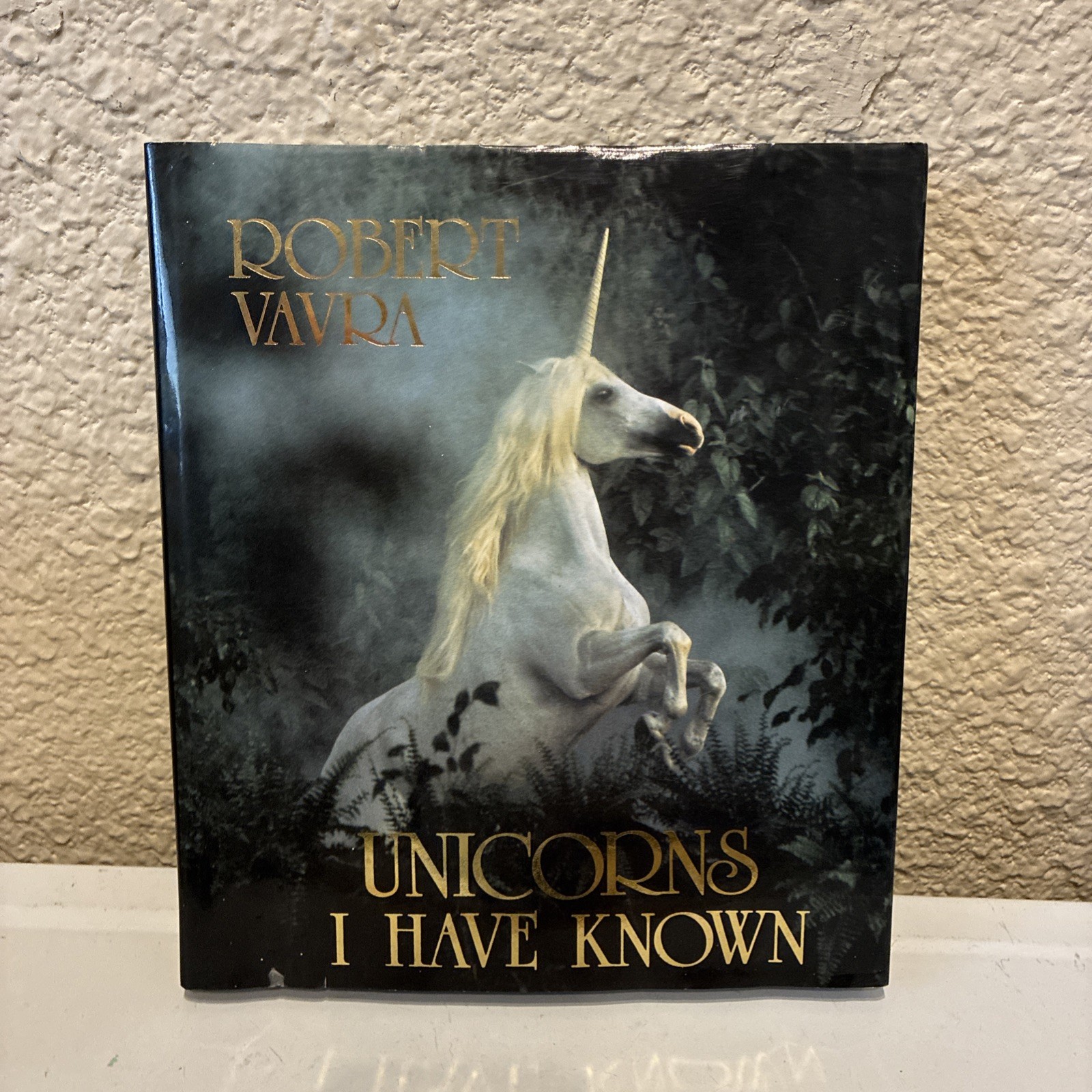 Signed Robert Vavra Unicorn Book Unicorns I Have Known w/ Grey Horses HCDJ VGUC
