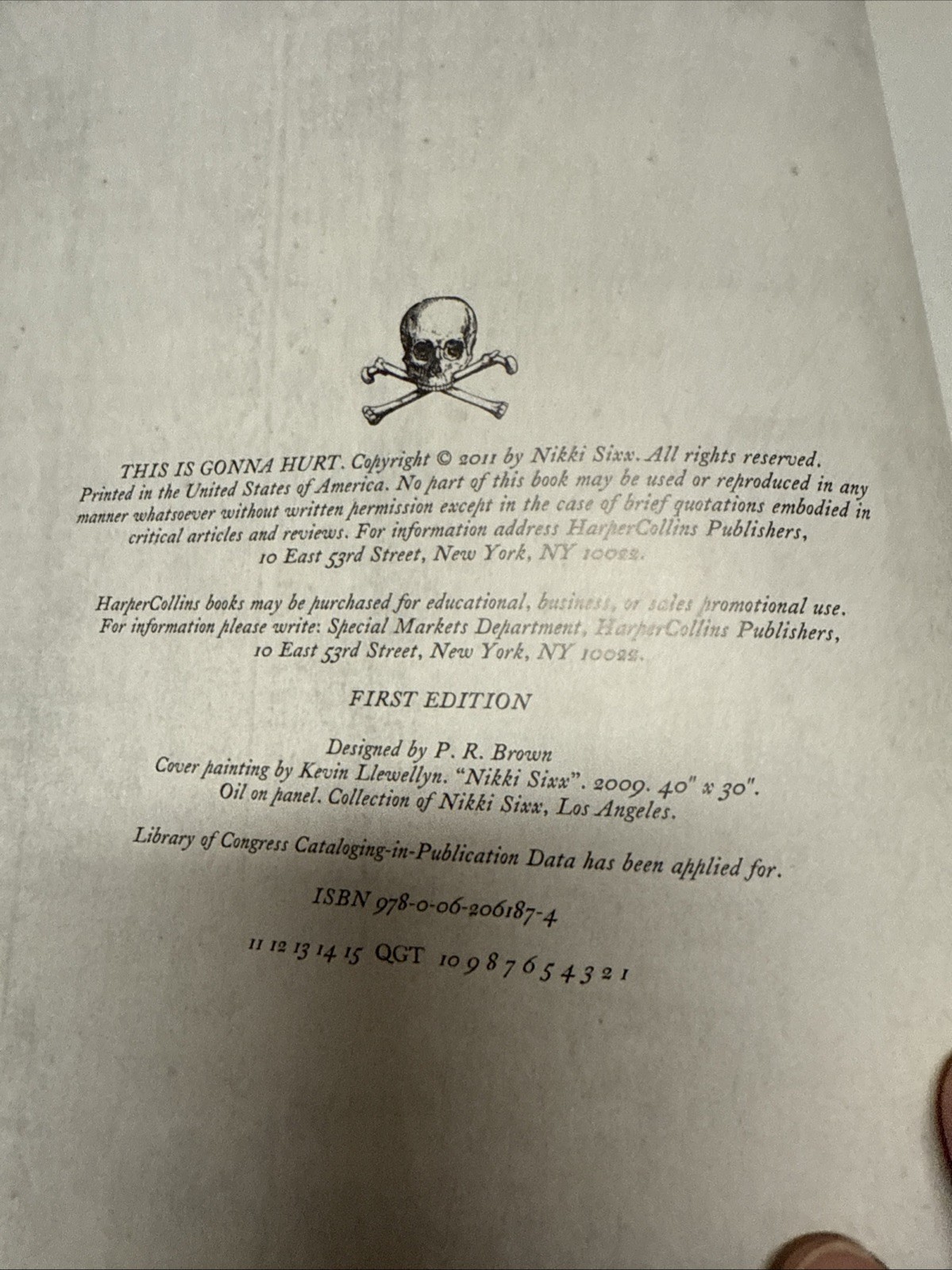 This Is Gonna Hurt: Nikki Sixx Hardcover 2011 – First Edition – Like New