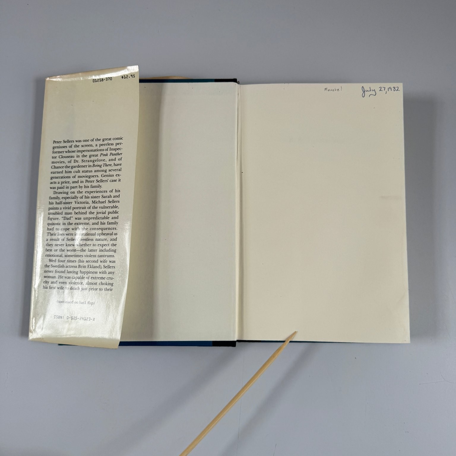 P.S. I Love You Michael Sellers 1982 First US Ed Biography Peter Sellers E. P