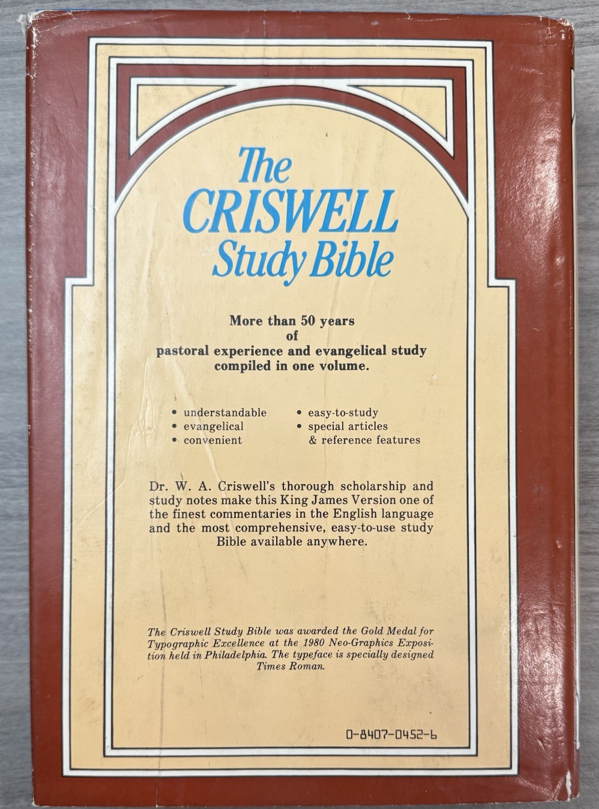 Criswell Study Bible 1979 Thumb Indexed; Blue Hardcover Dust Jacket; Nelson 851