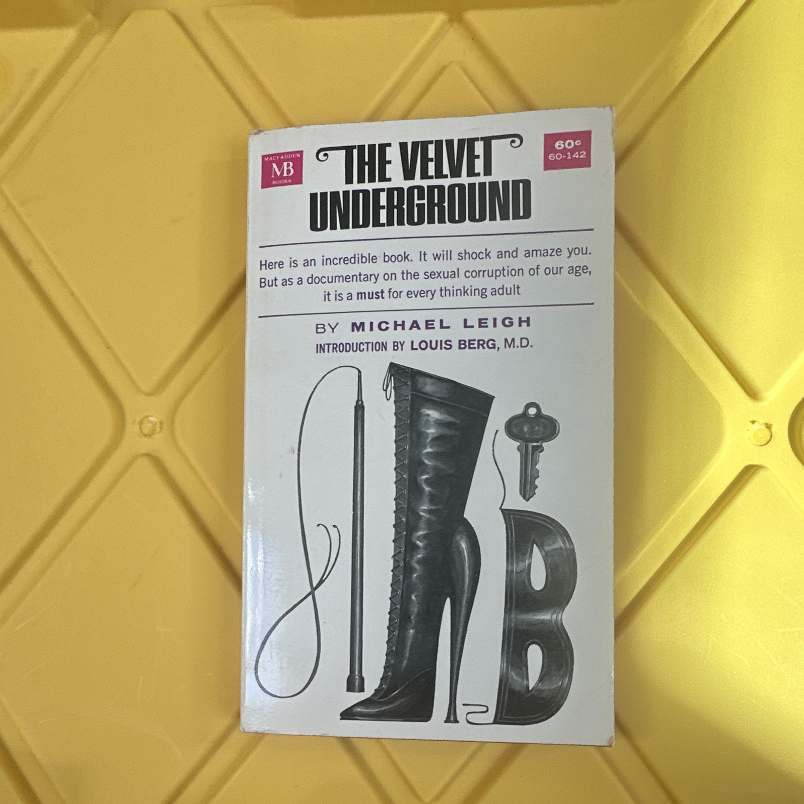 1963 THE VELVET UNDERGROUND 1ST EDITION 1ST PRINT MICHAEL LEIGH PAPERBACK S&M