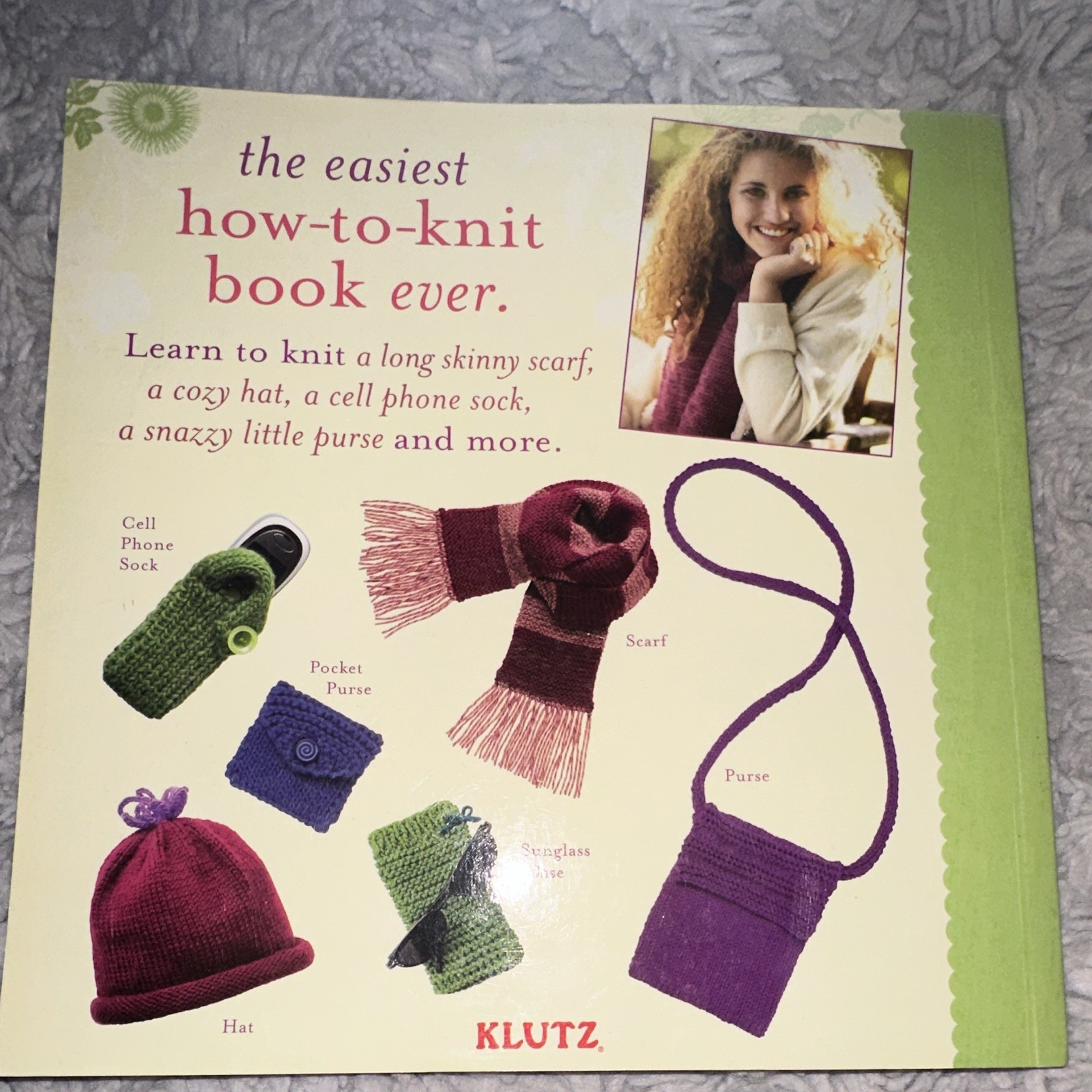 Klutz Knitting Anne Akers Johnson Paperback Activity Book Ages 9-12