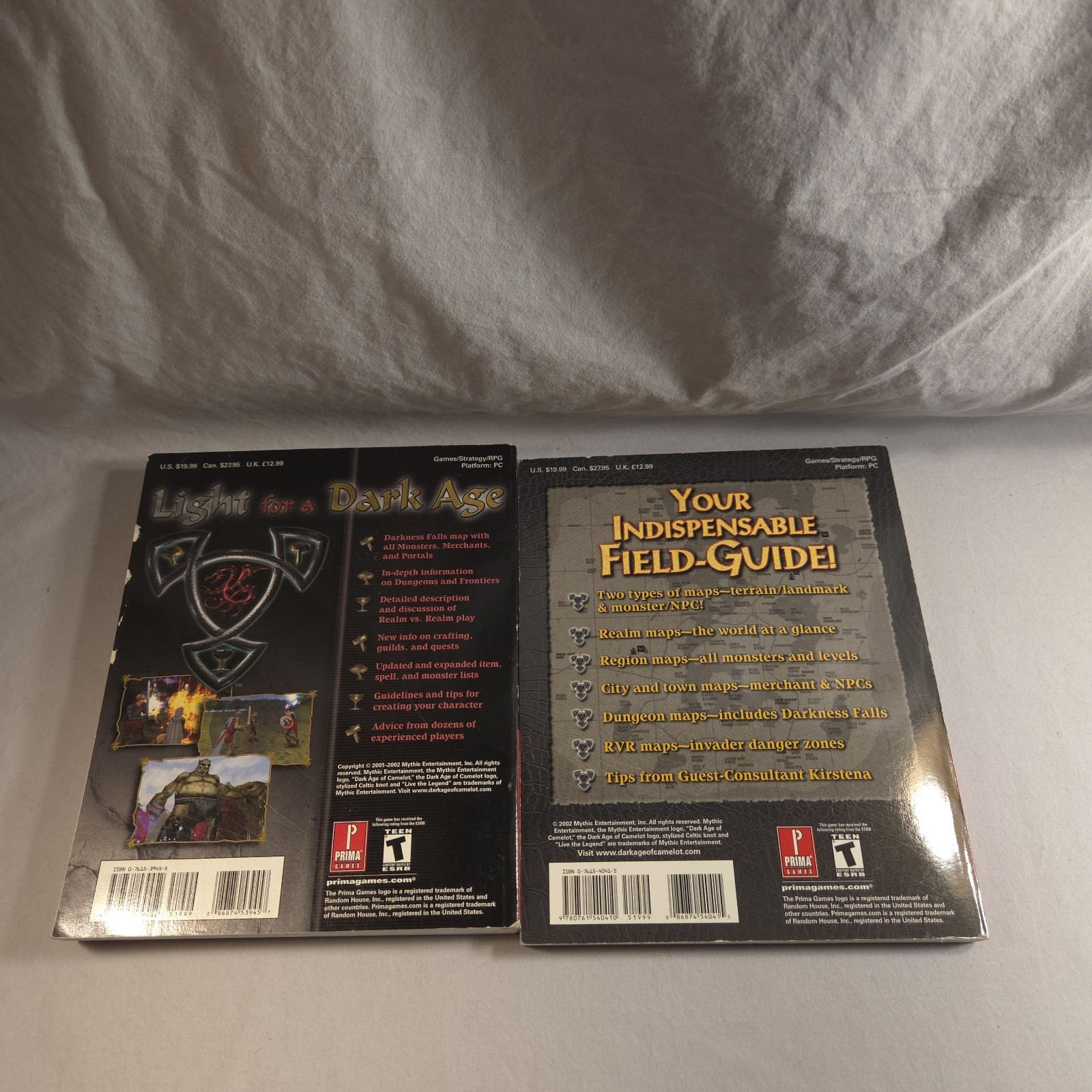 Dark Age of Camelot Strategy Guide & Atlas Mythic Entertainment Books No MAP