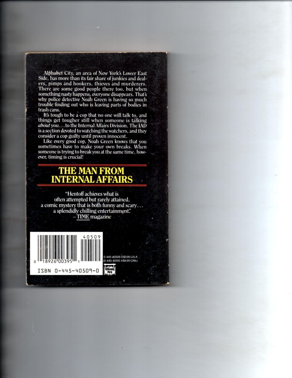 The Man from Internal Affairs by Nat Hentoff (1986, Mass Market)