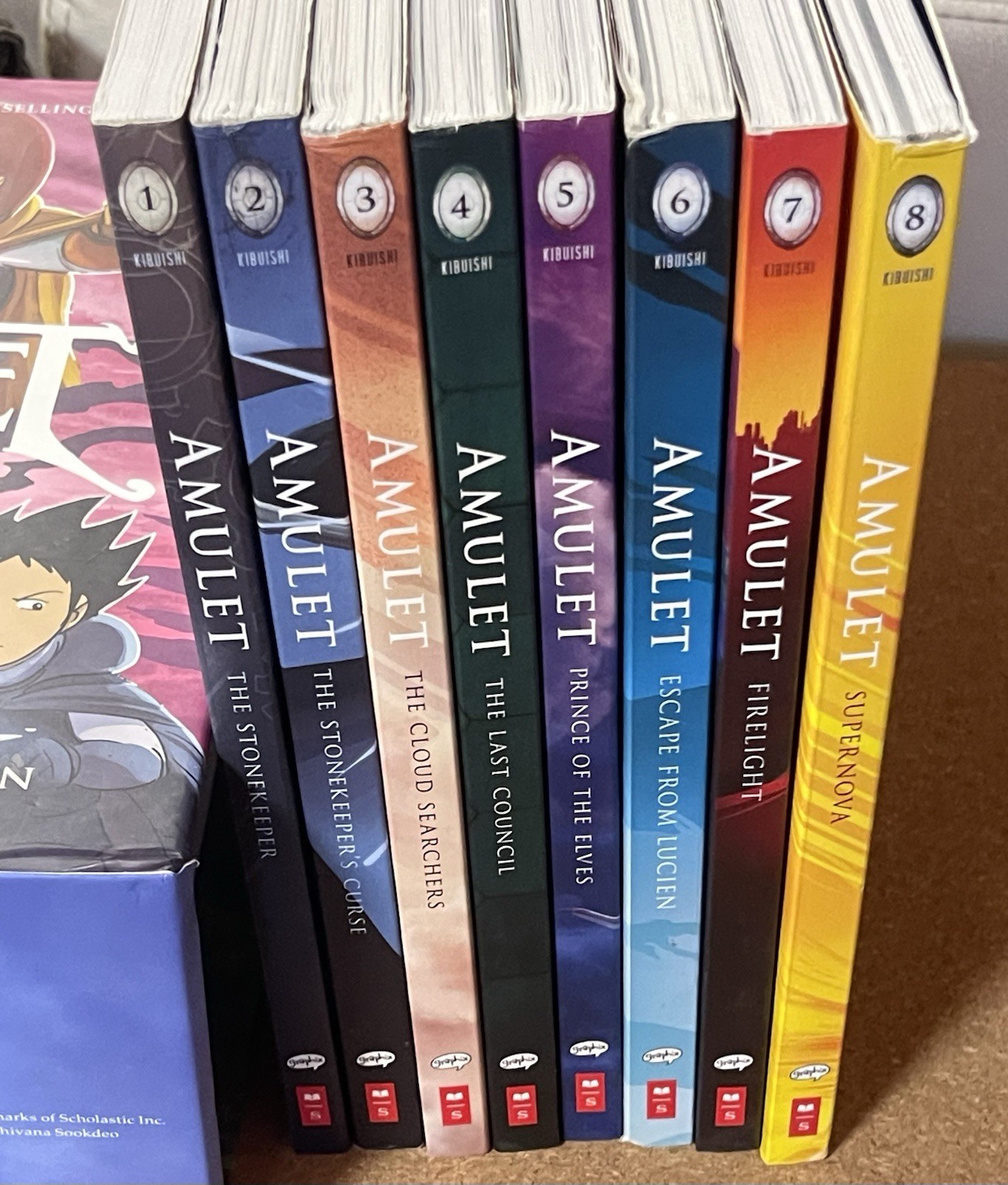 AMULET Kazu Kibuishi #1-8 Box Set Collection, Graphic Scholastic, 1st Edition