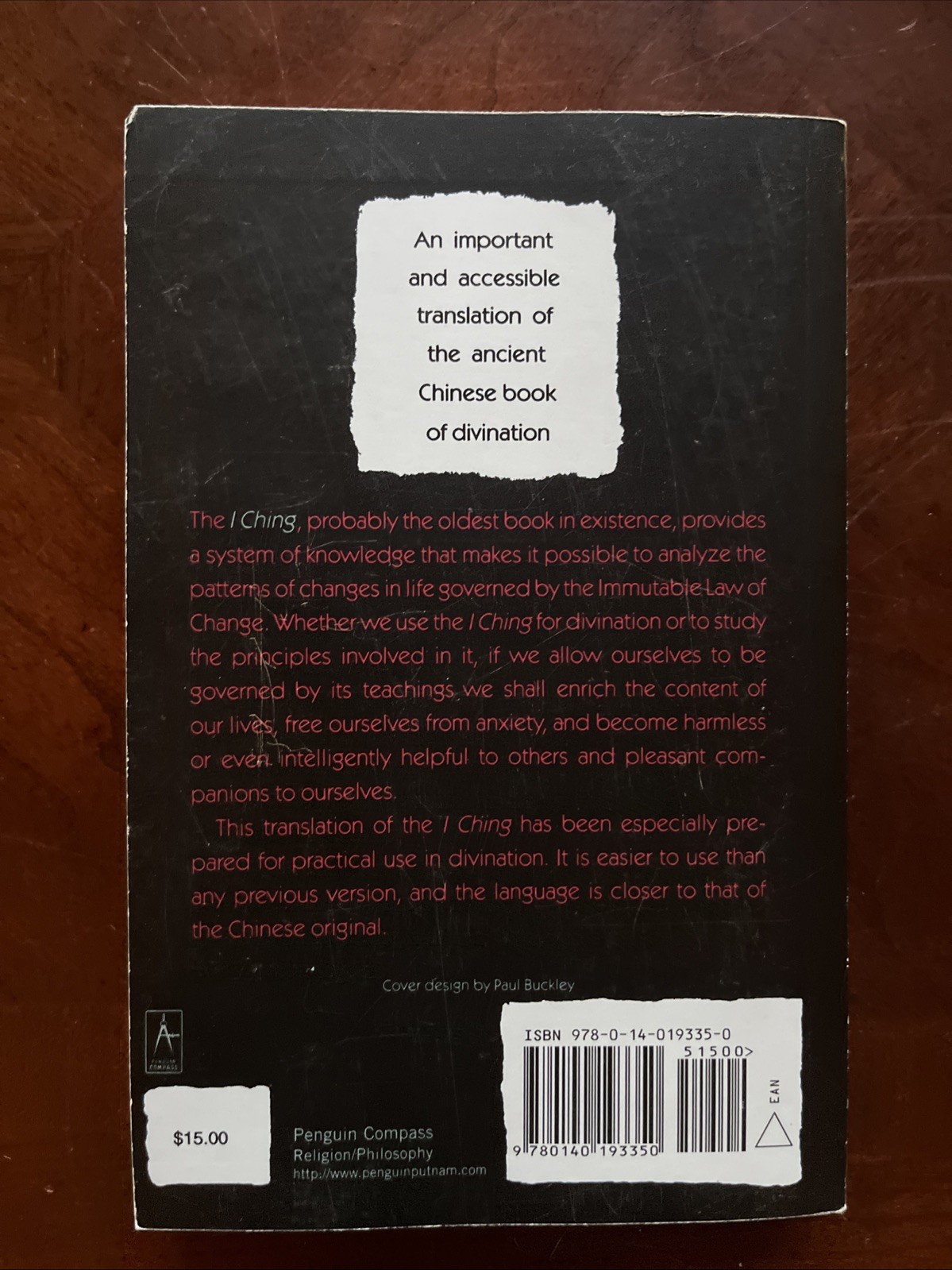 I Ching: The Book of Change by John Blofeld (1965, Paperback, Later Edition)