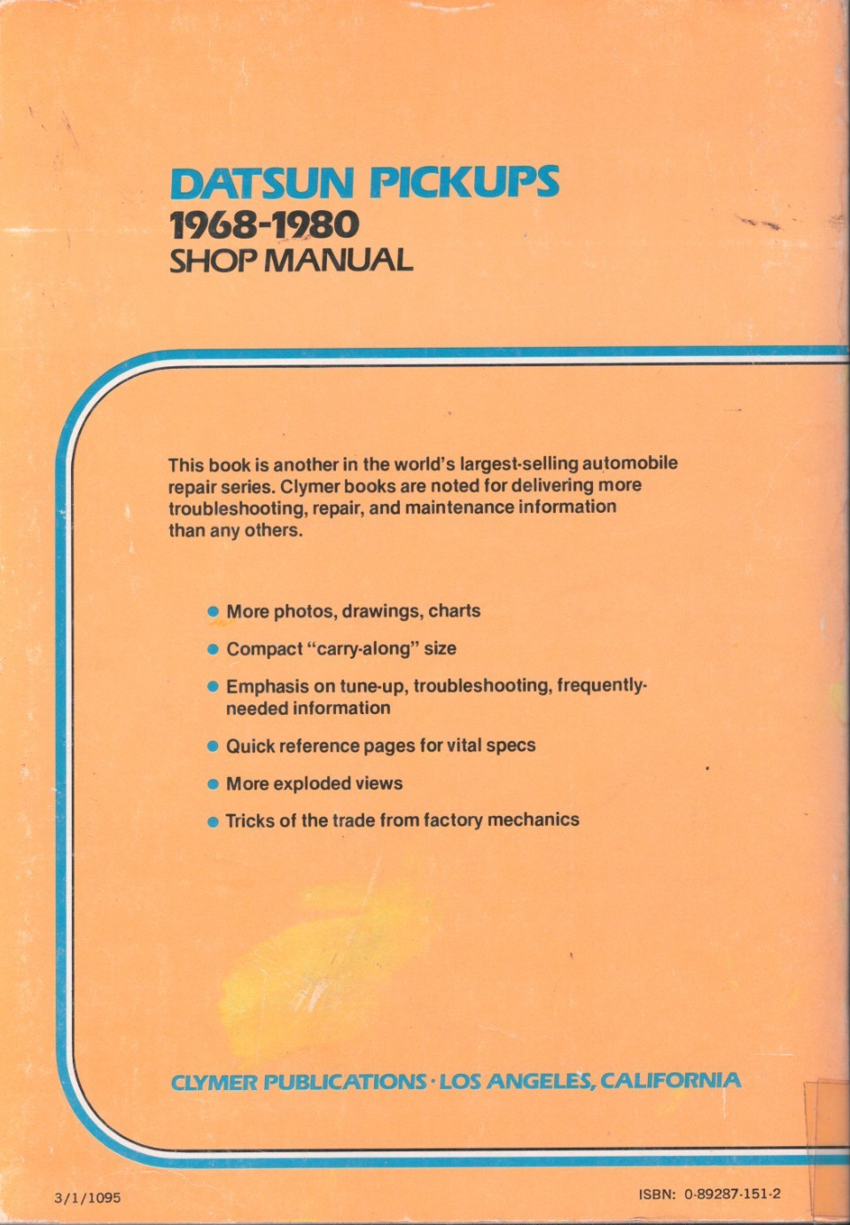 Clymer Datsun Pickups 1968-1980 Shop Manual MN1604