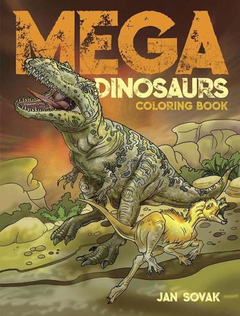 Mega Dinosaurs Coloring Book by Jan Sovak (English) Paperback Book
