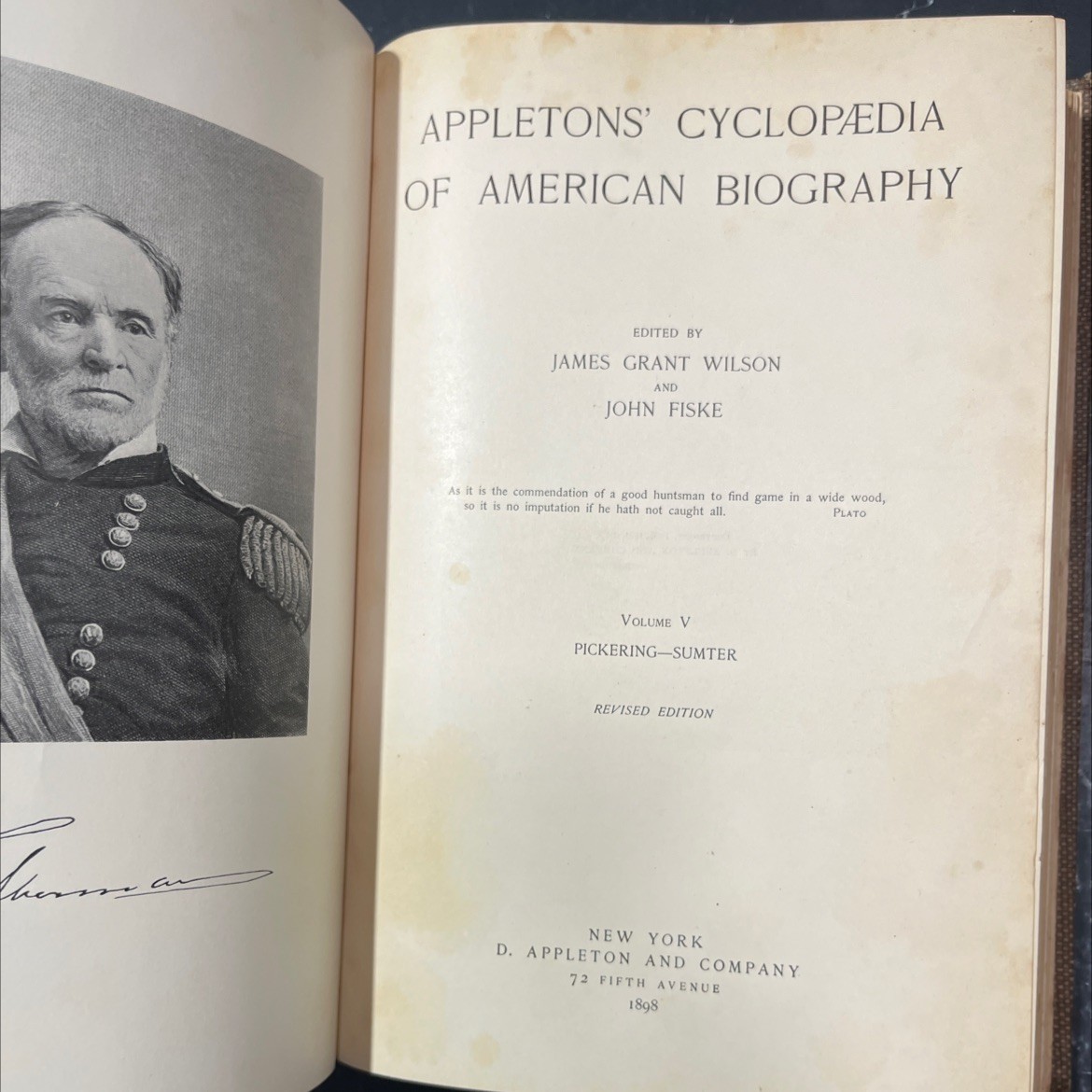 appletons cyclopædia of american biography volume v book, by james grant wilson