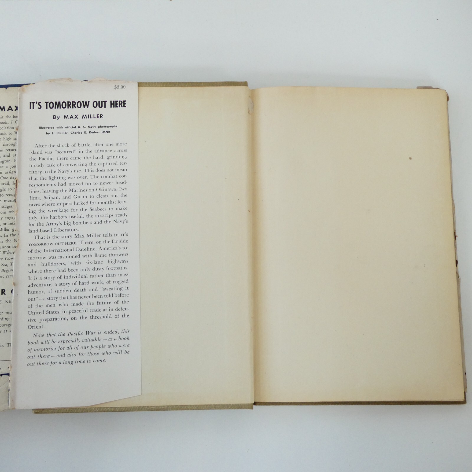 Max Miller The Far Shore & Its Tomorrow Out Here 1st Edition WW2 US Navy photos