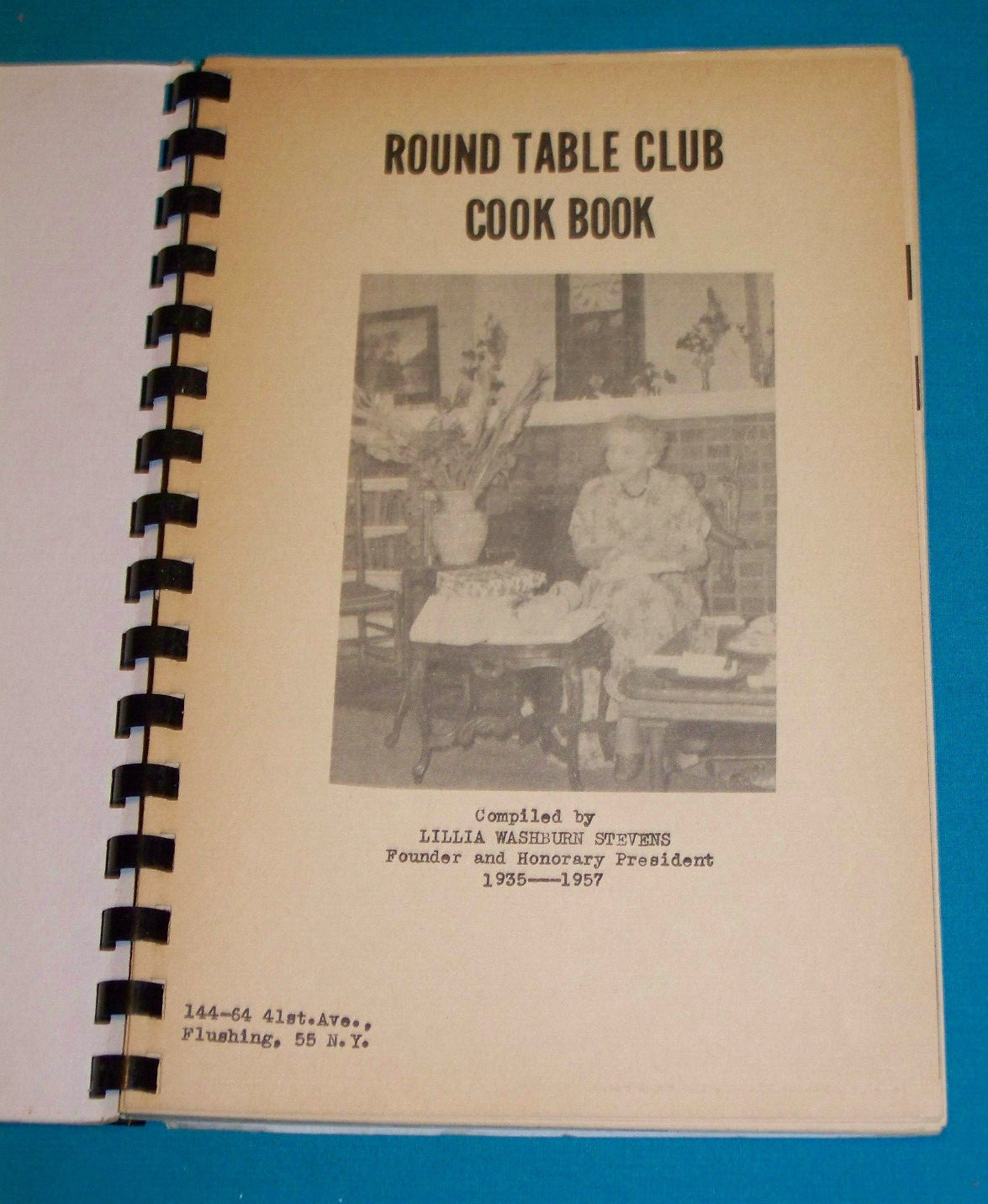 1957 Round Table Club Cook Book Flushing, Queens, New York NY