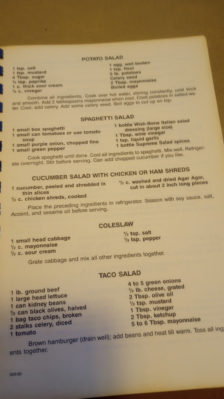 1993 “Sunday Dinner at Grandmom’s” Cookbook by Christel Ellis – 112+ Pages