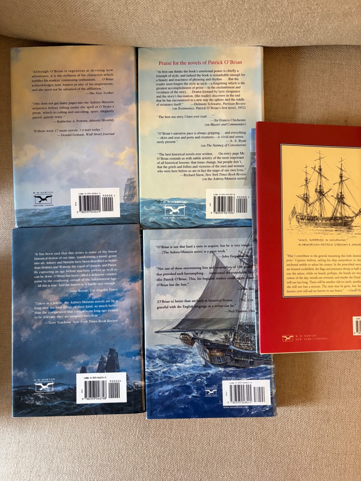 Aubrey and Maturin Sea Adventures by Patrick O’Brian-10 Trade PB – 5 HB/DJ