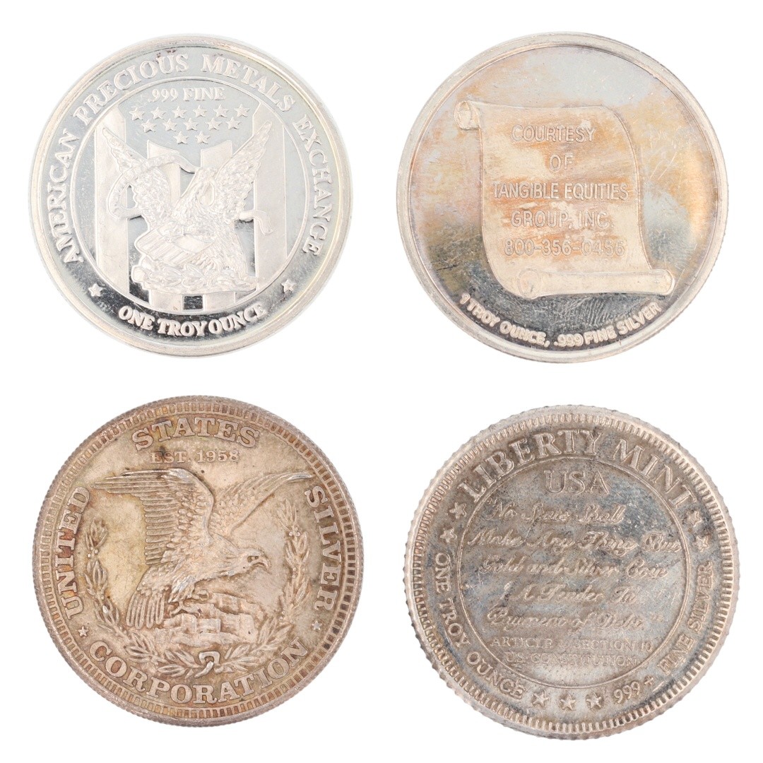 Assorted 1 oz .999 Fine Silver Rounds / Bar Variety Collection Set of 34