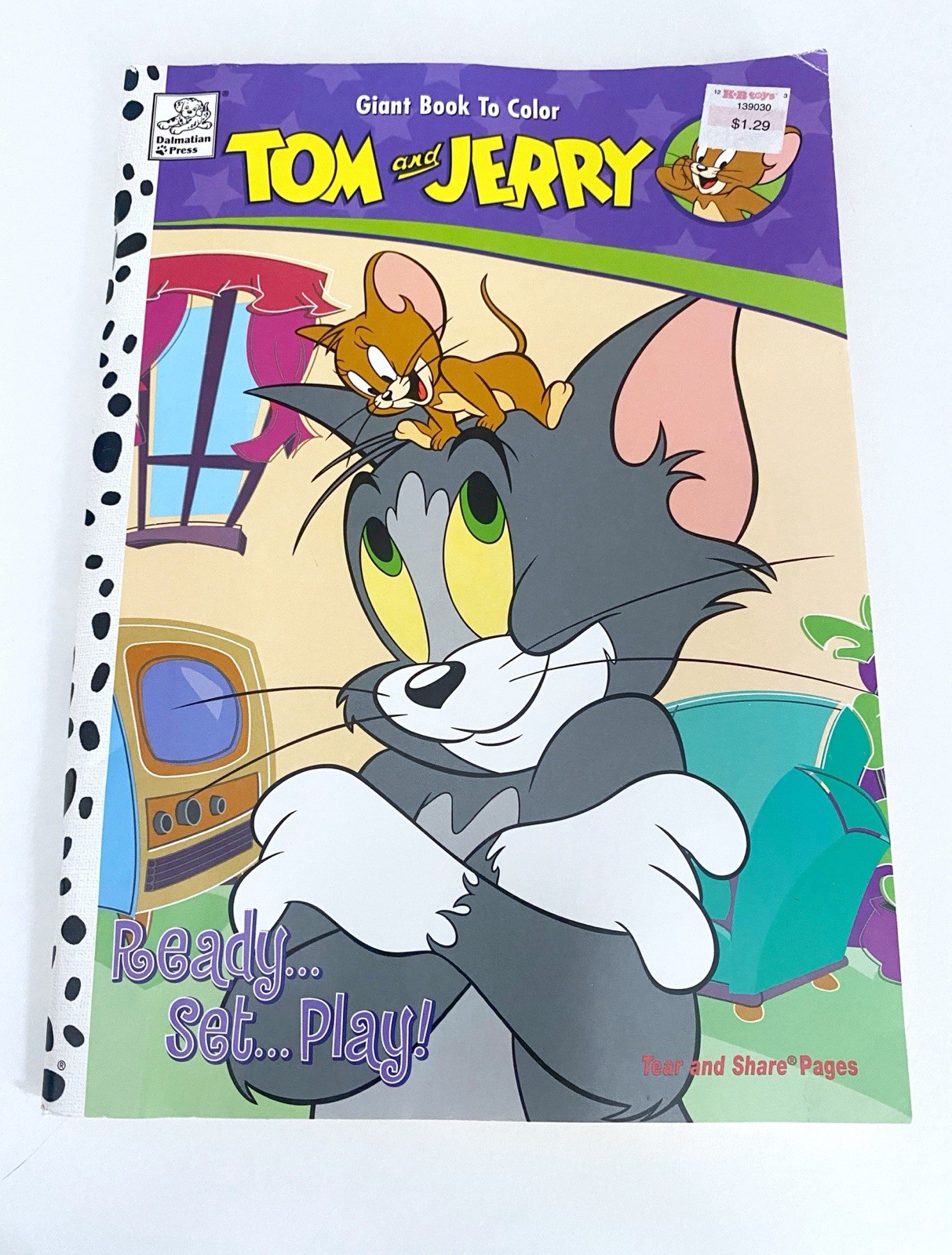 Tom and Jerry Coloring Book, Ready…Set…Play! Dalmatian Press – New