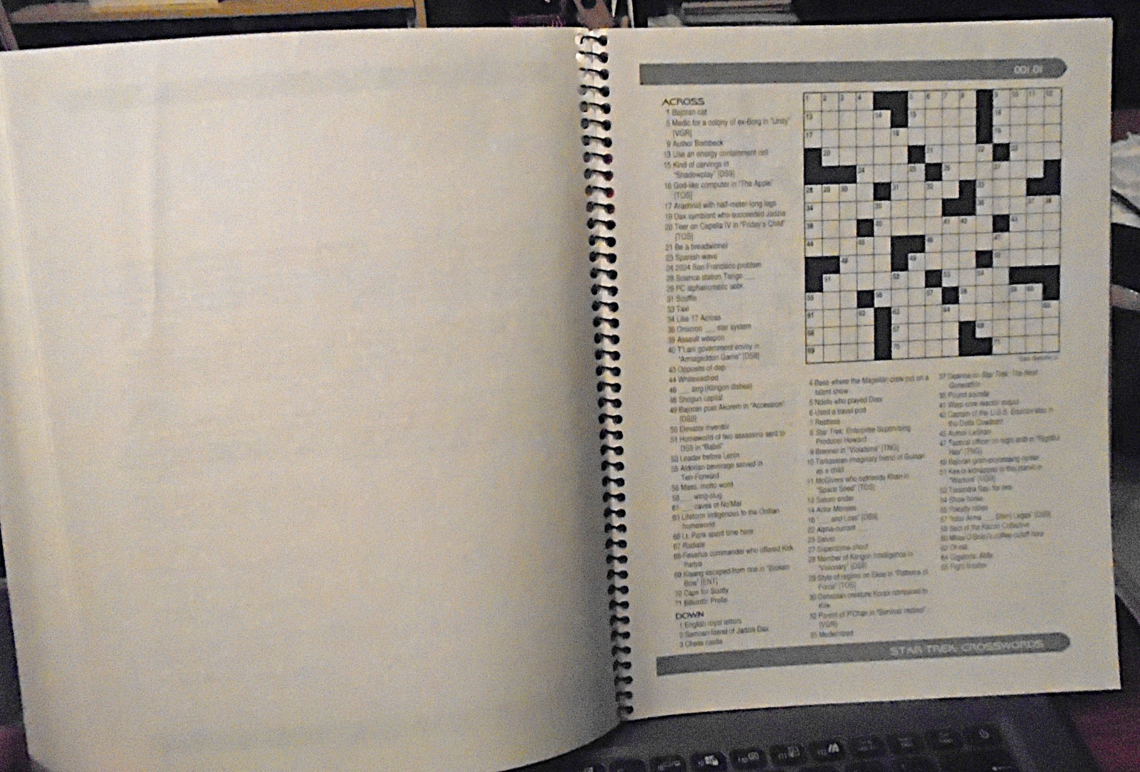 Star Trek Crosswords Book 1 – John M. Samson – 2003 – Spiral Bound – Very Good