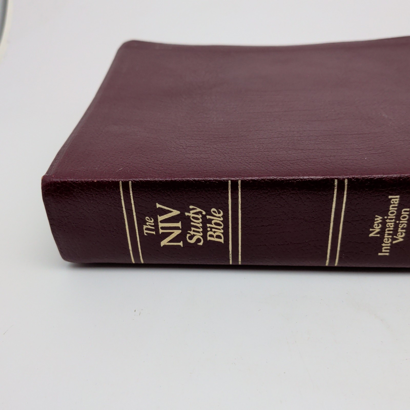 NIV Study Bible 1985 Leather Indexed New International Version Bonded Leather