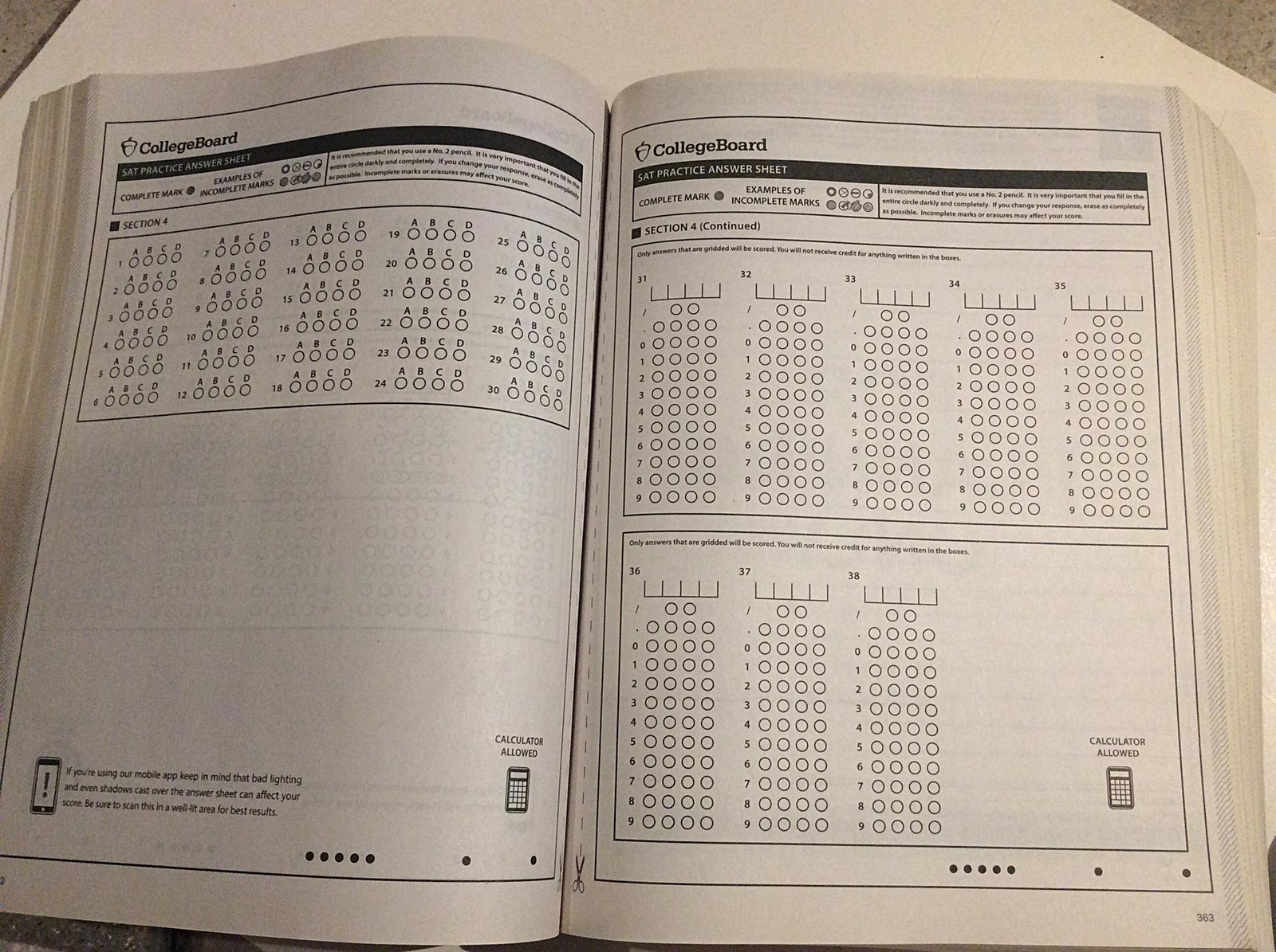 The Official SAT Study Guide by the College Board, NY. 2017. Good Cond.