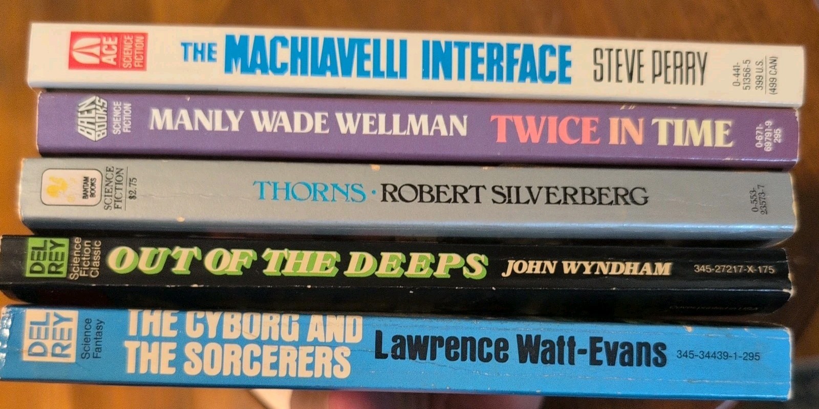 Bargain Book Lot 5 Sci-Fi Paperbacks for $20 Vintage Good Condition