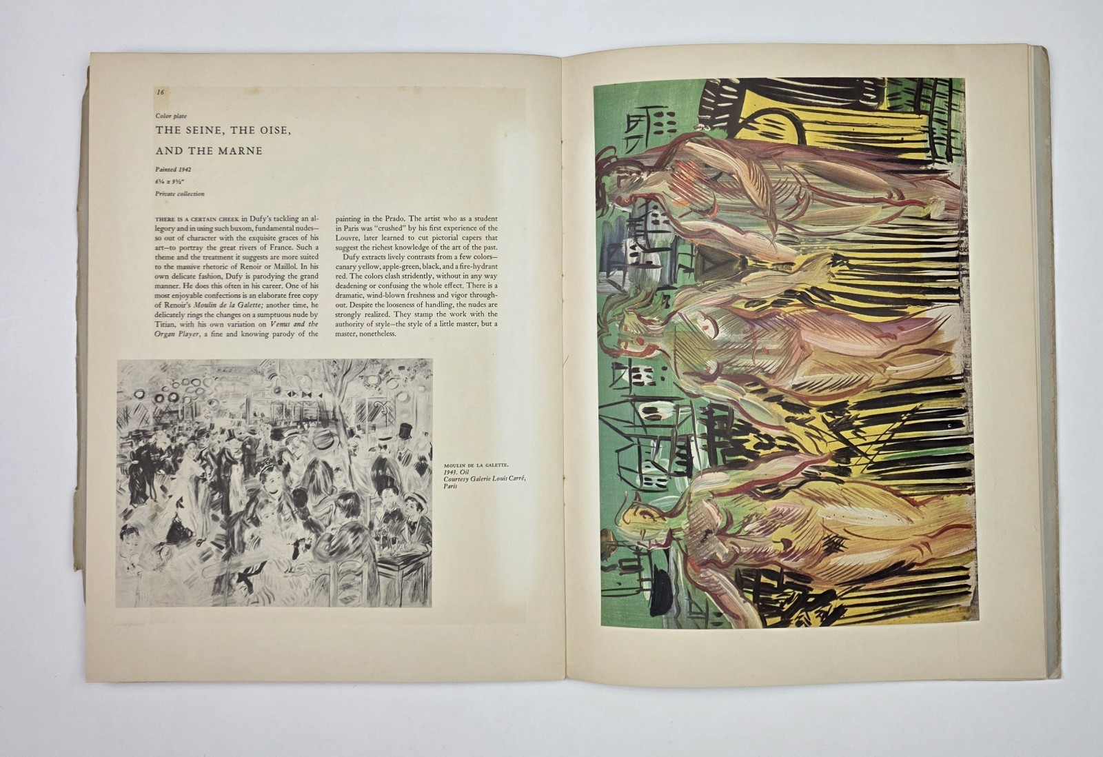 Antique Raoul Dufy 1954 Paperback Portfolio Ed. w/ 9 Tipped In Prints Paintings