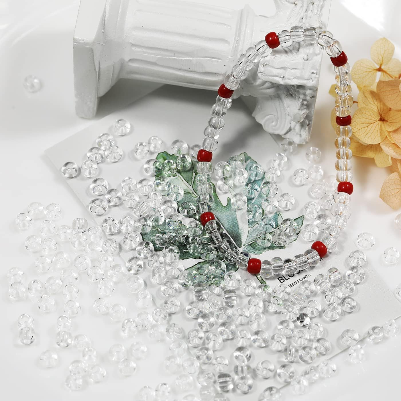 Transparent Color 4mm Seed Beads About 1200pcs/100Grams in Bag, 6/0 Glass Craft